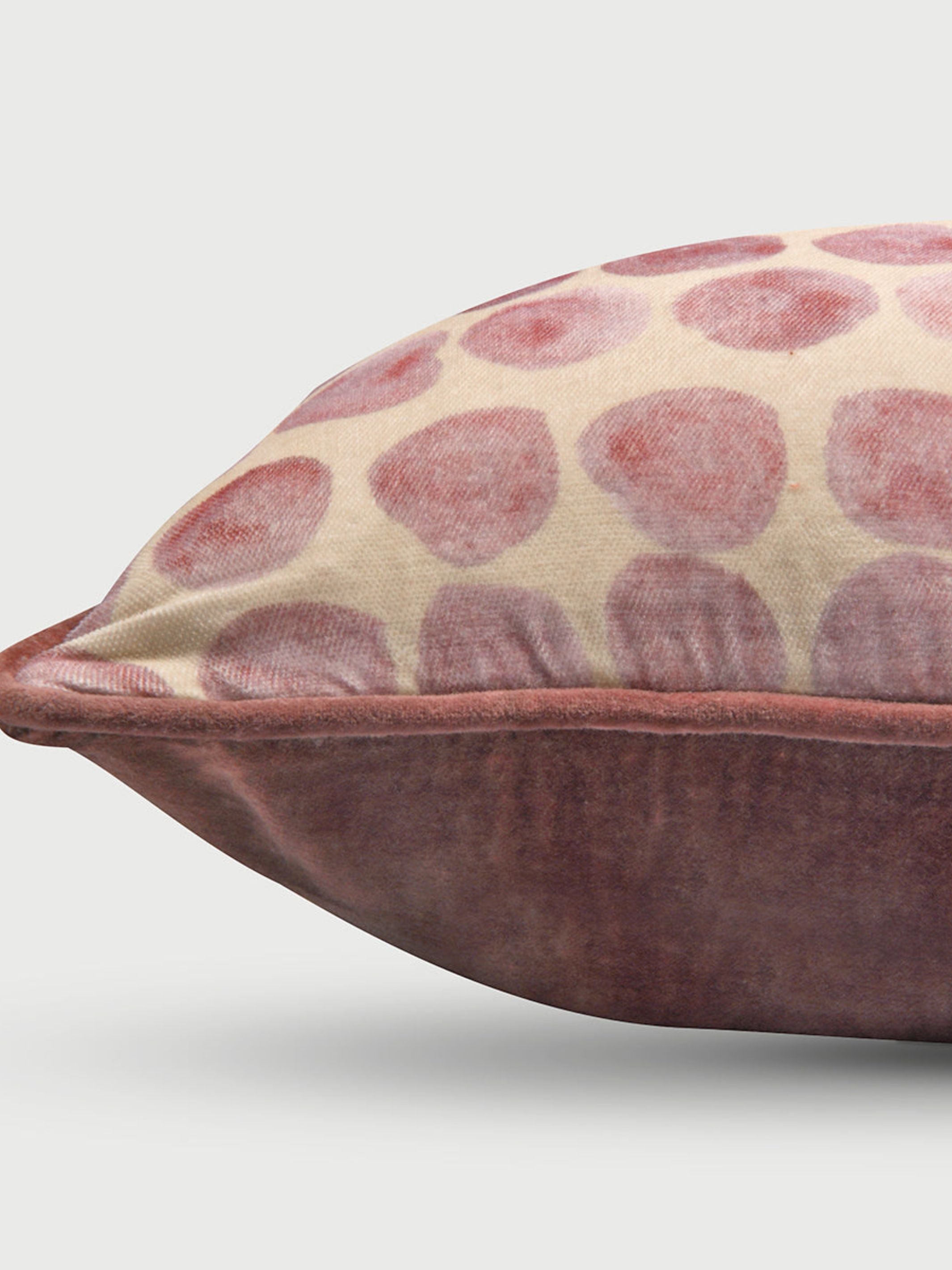 Polka Dot Lavender Velvet Cushion Cover