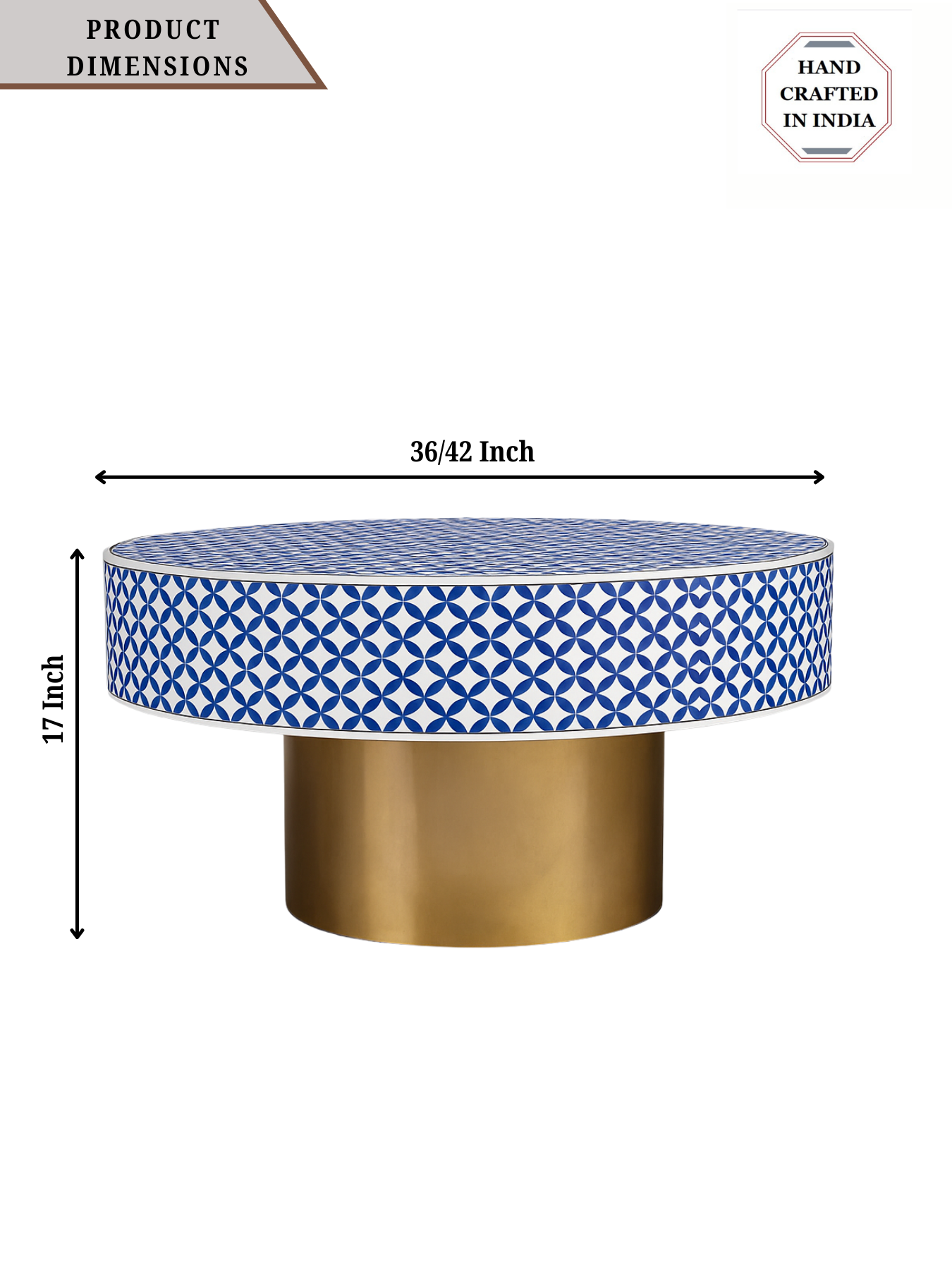 Inlay Round Coffee Table-Cleo