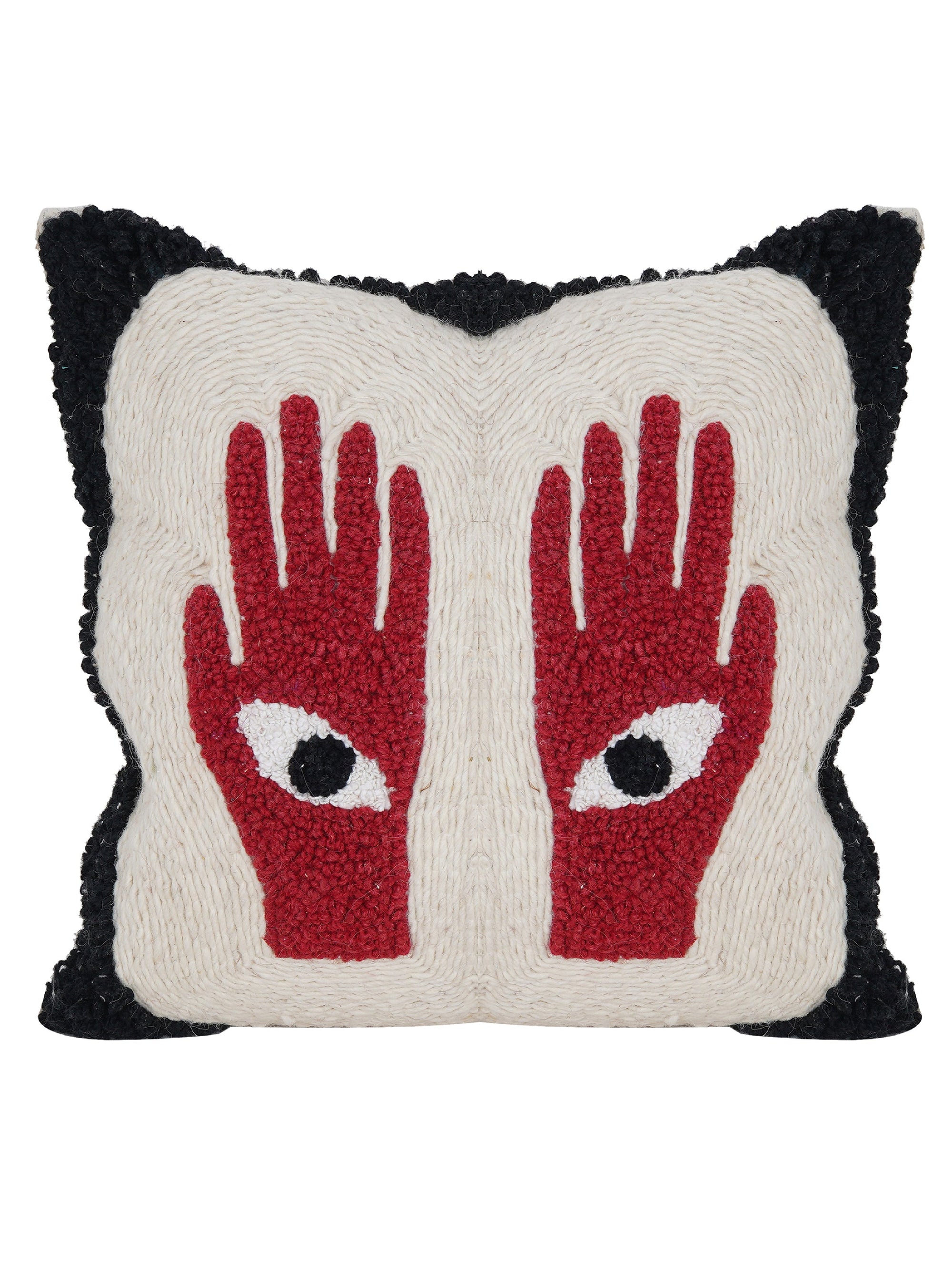 Cushion Cover - Red Hands Embroidered