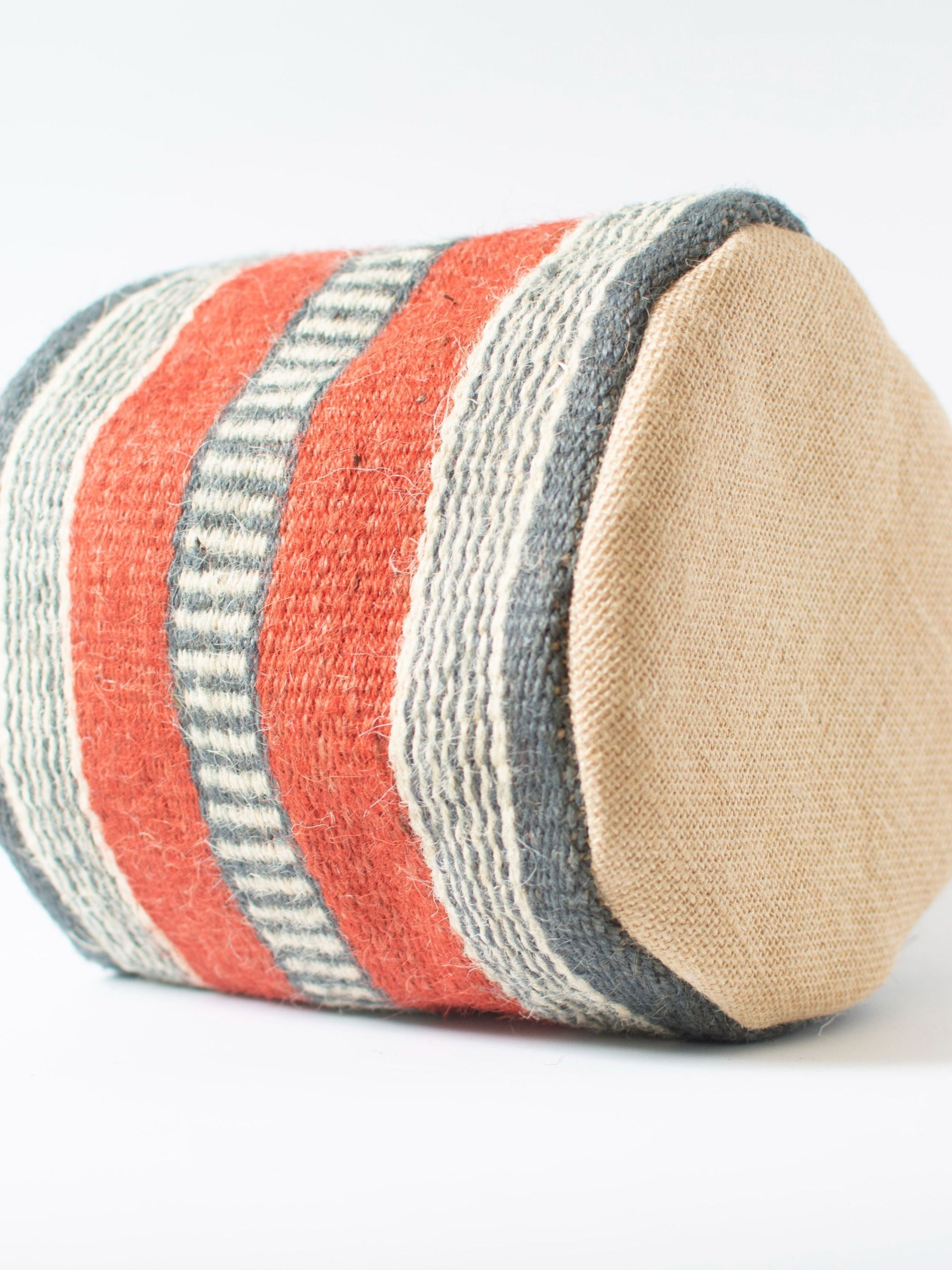 Red Jute Handwoven Basket Large
