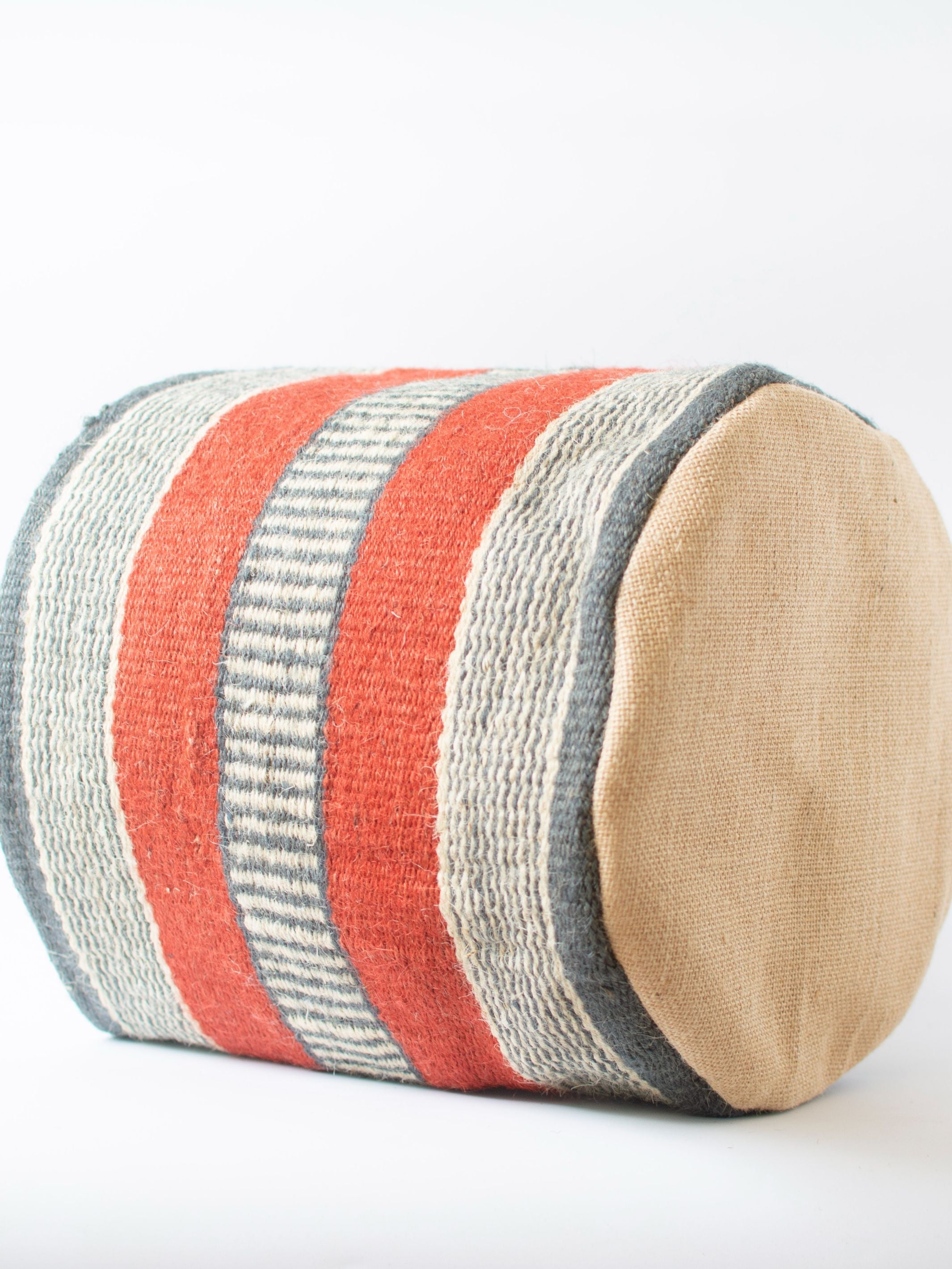 Red Jute Handwoven Basket Medium