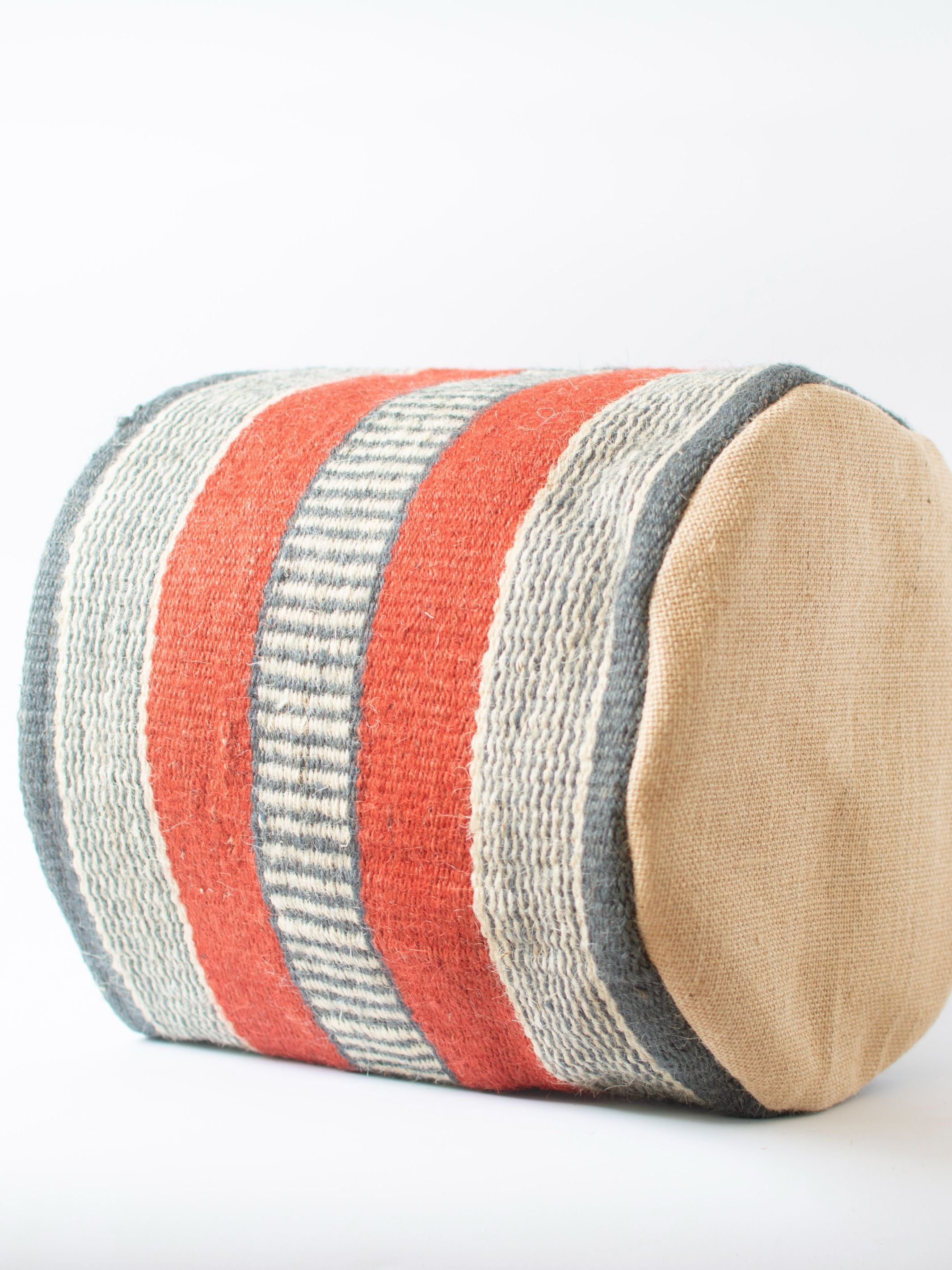 Red Jute Handwoven Baskets- Set of 2