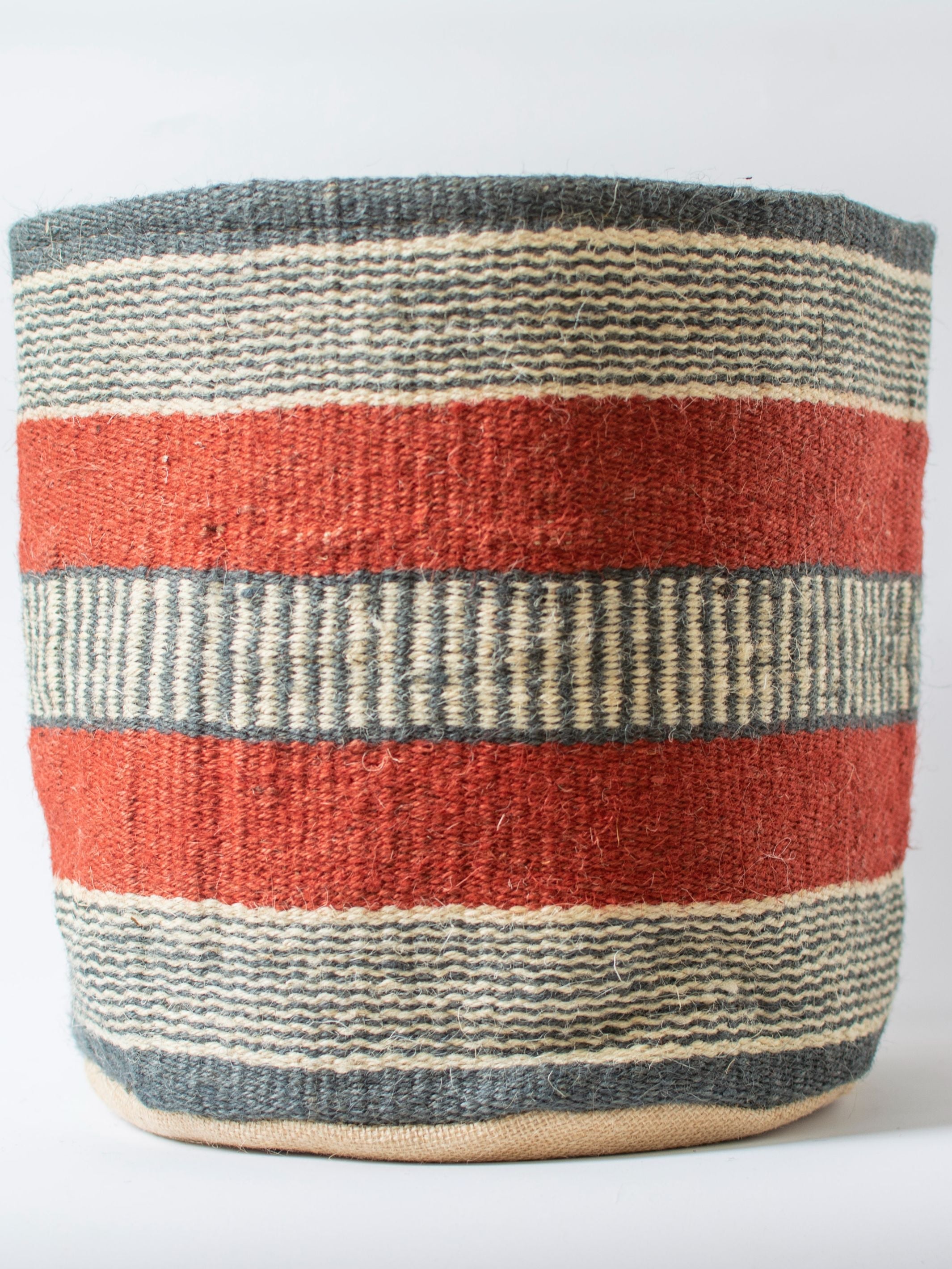 Red Jute Handwoven Baskets- Set of 2