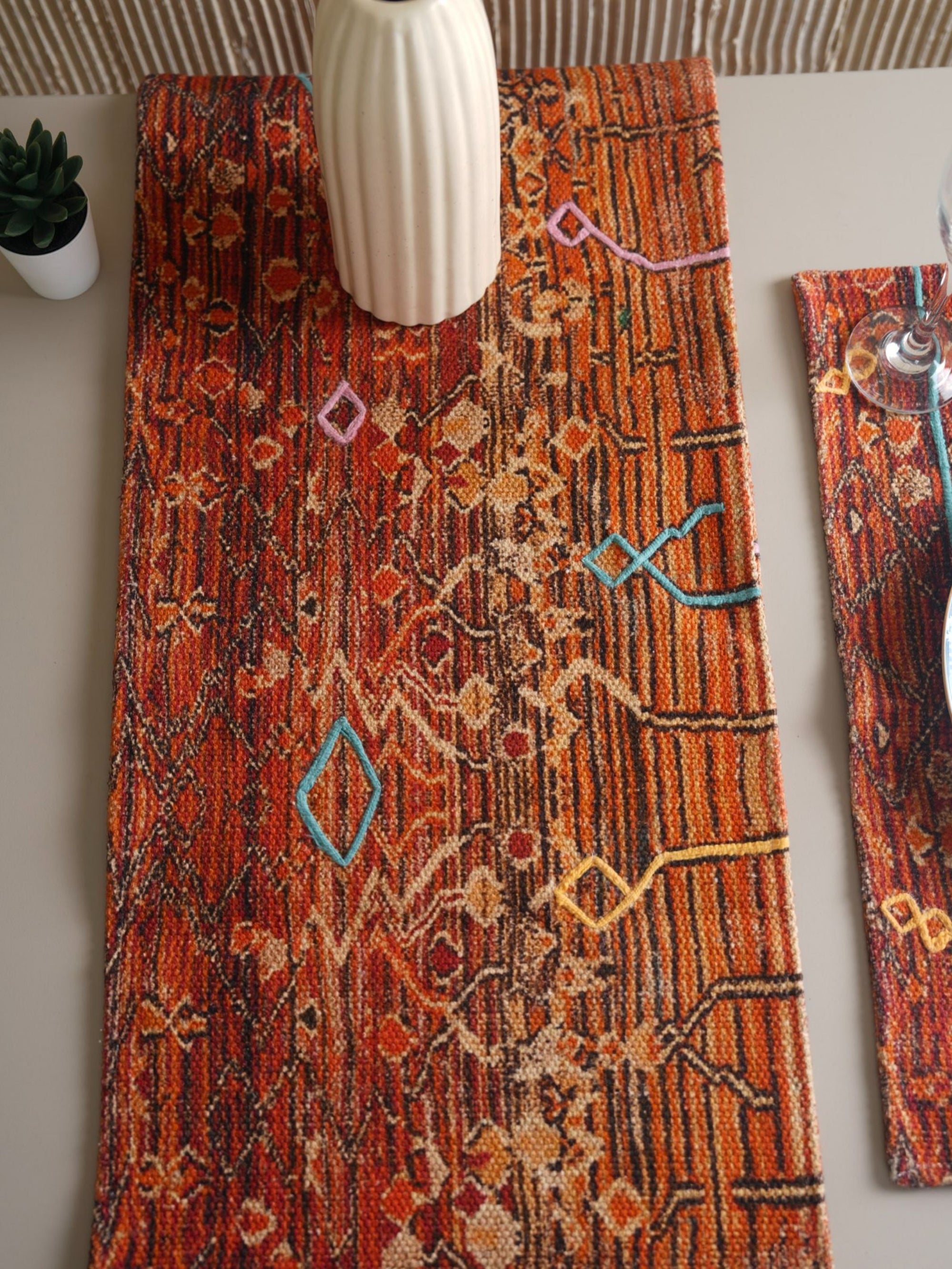 Table Runner - Handloom Regal Maze