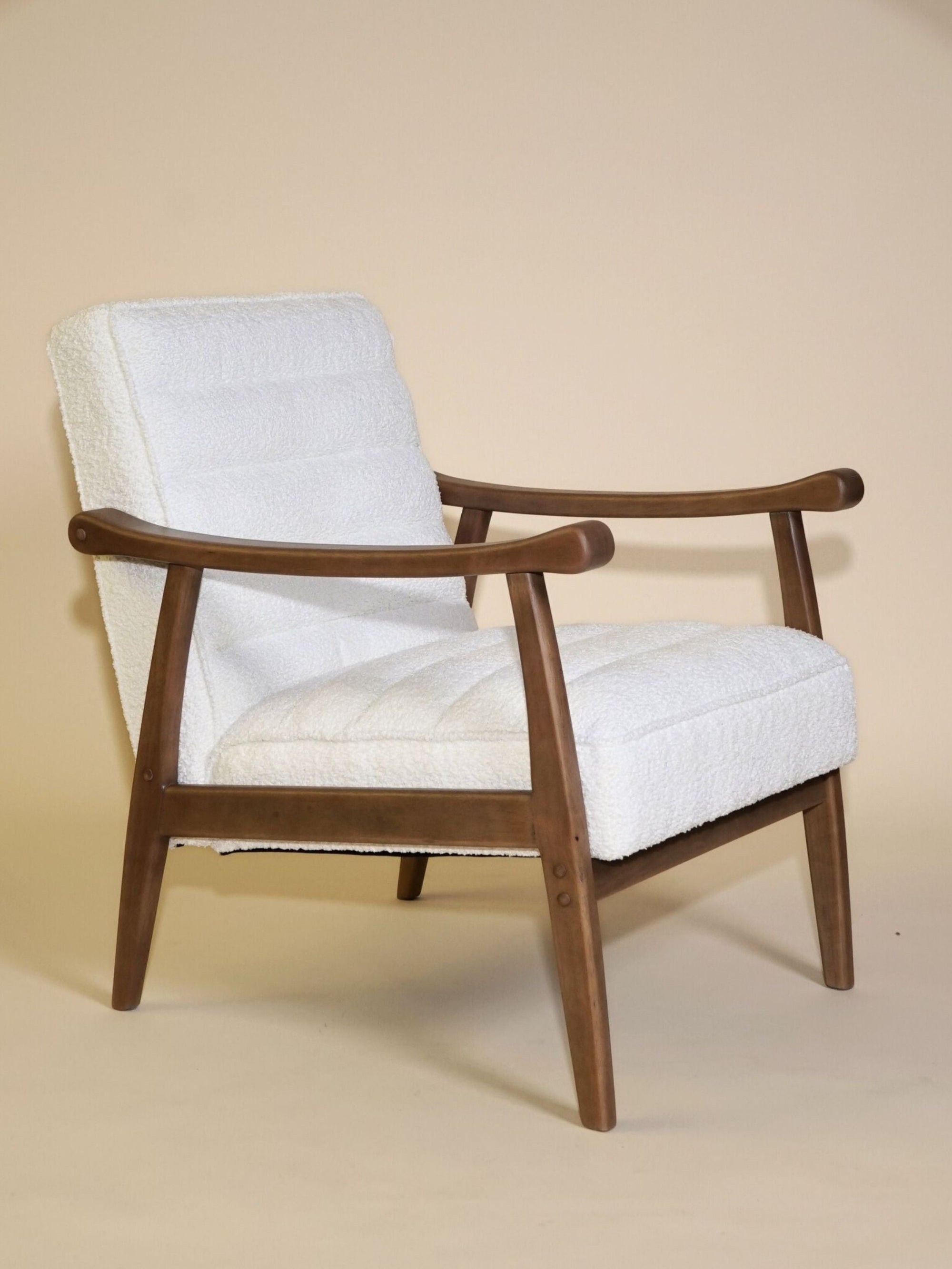 White Armchair - Rhea Boucle