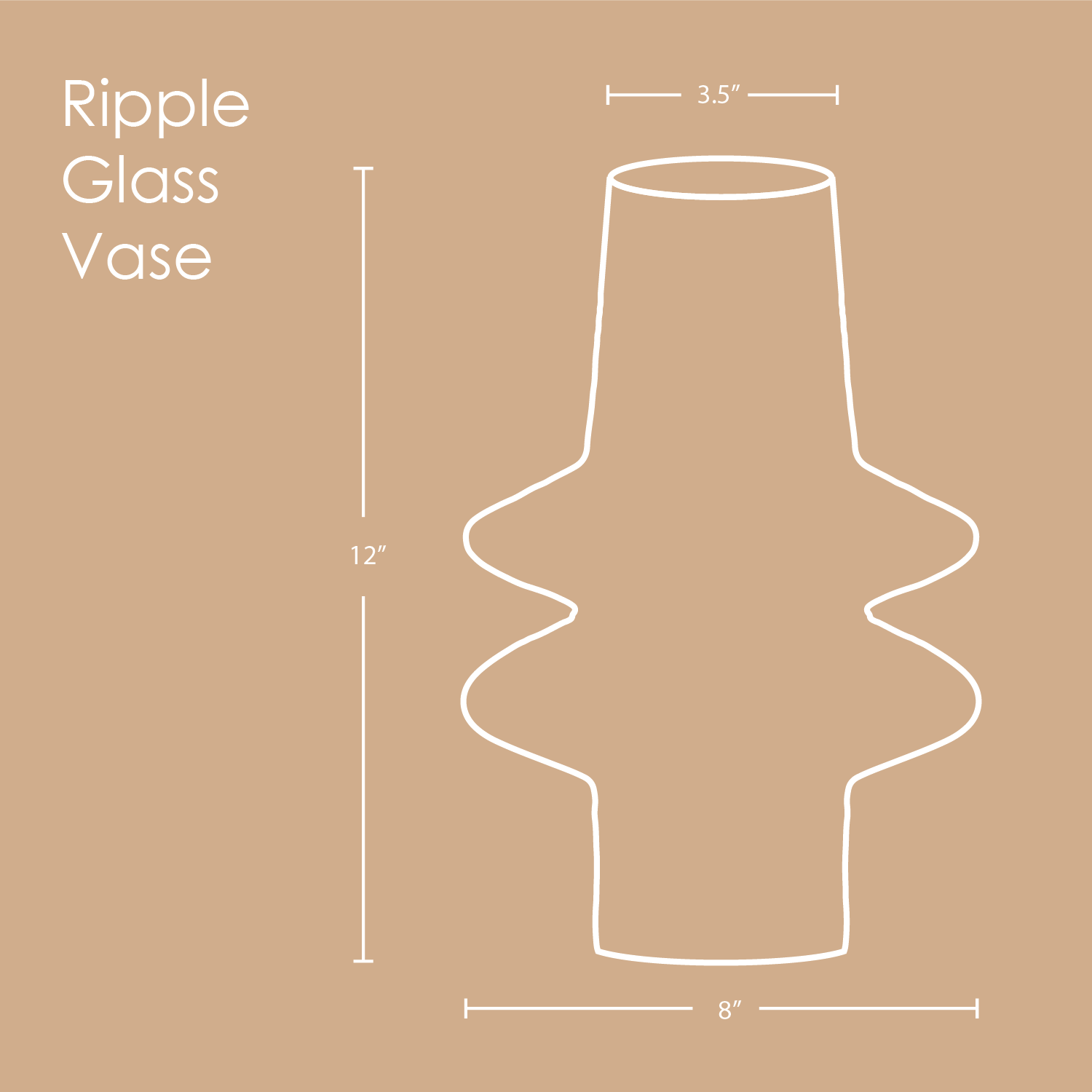 Ripple Glass vase