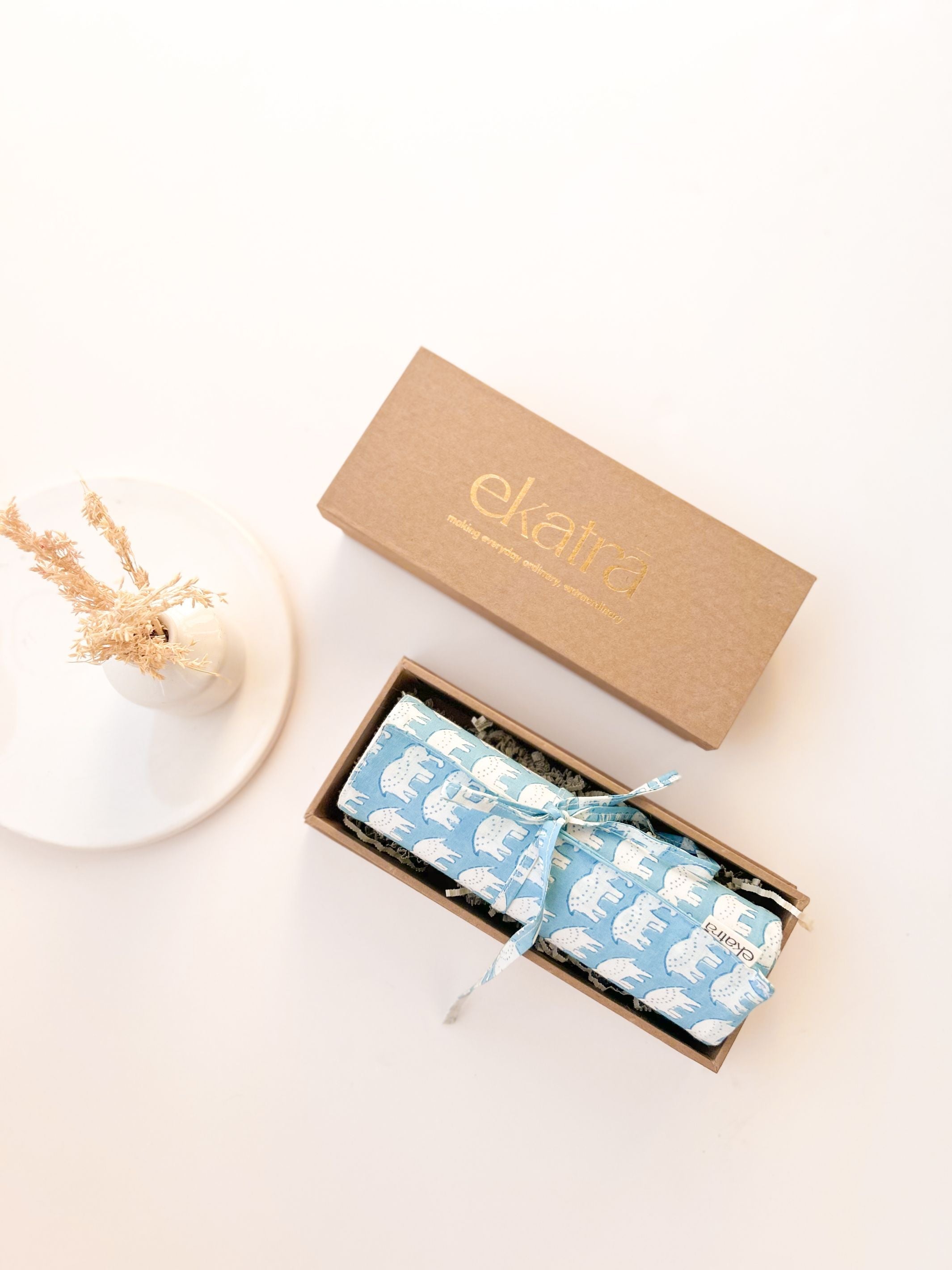 Roll Up Case - Elephant Print