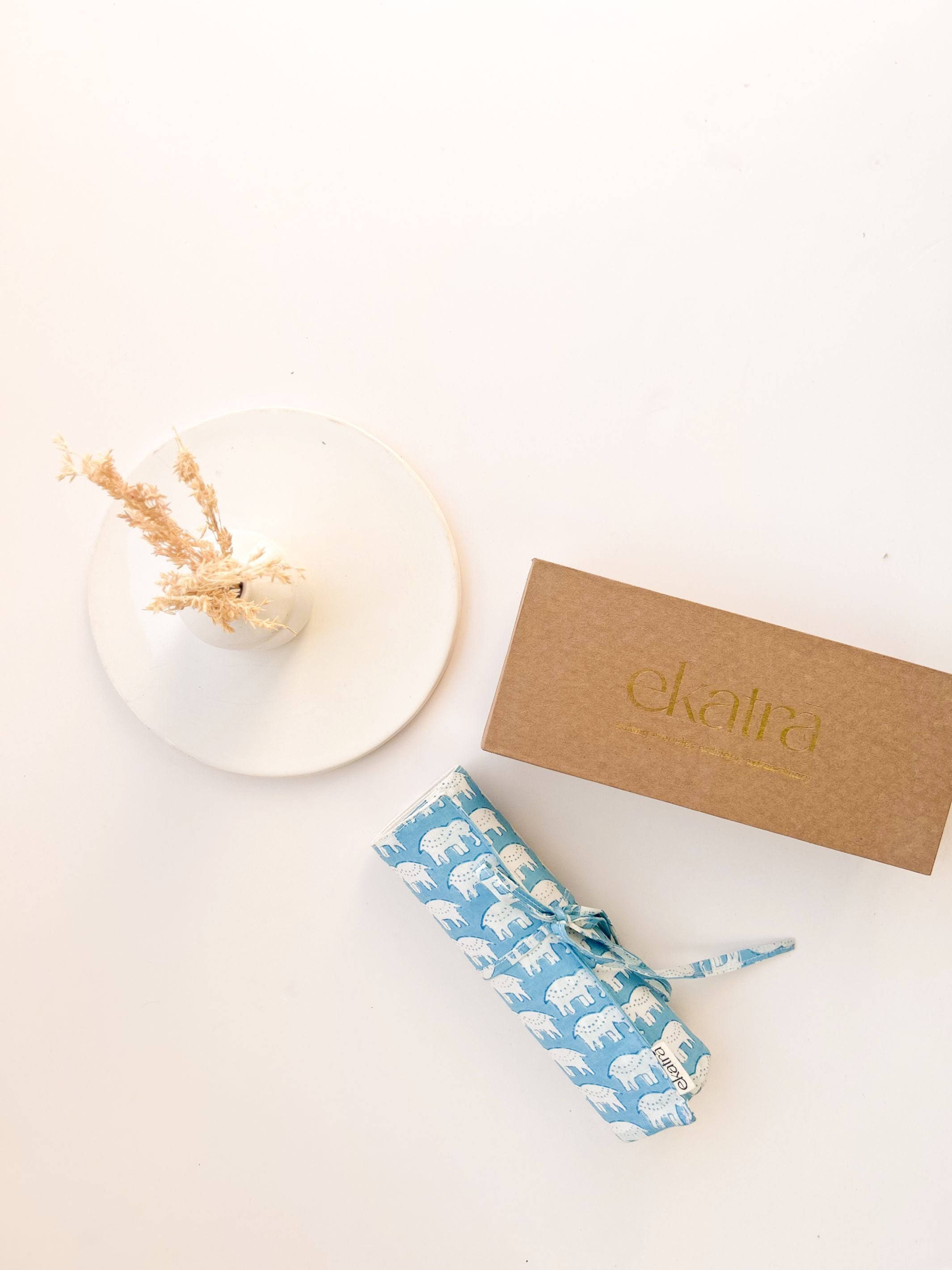 Roll Up Case - Elephant Print