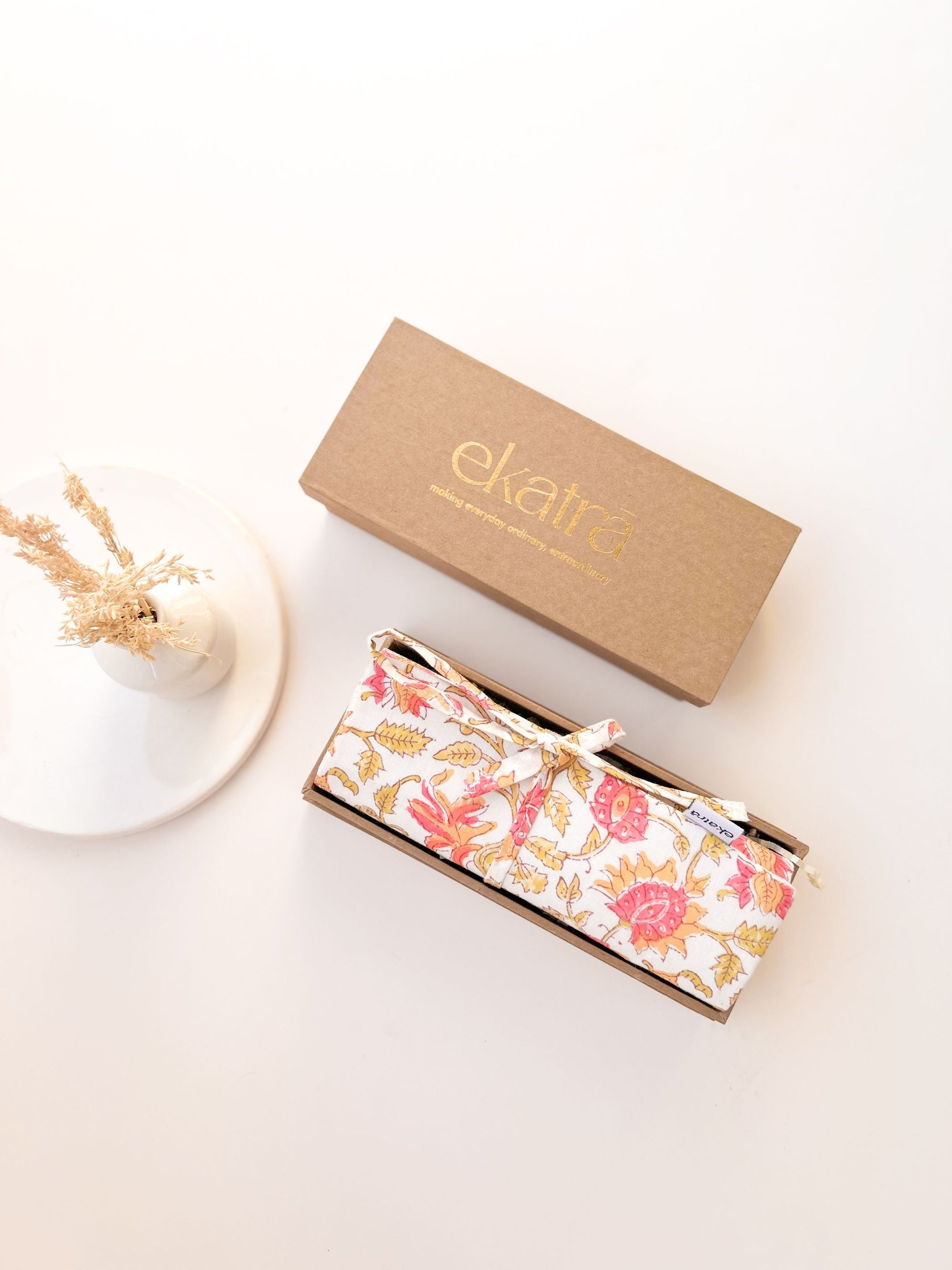 Roll Up Case - Pink Floral