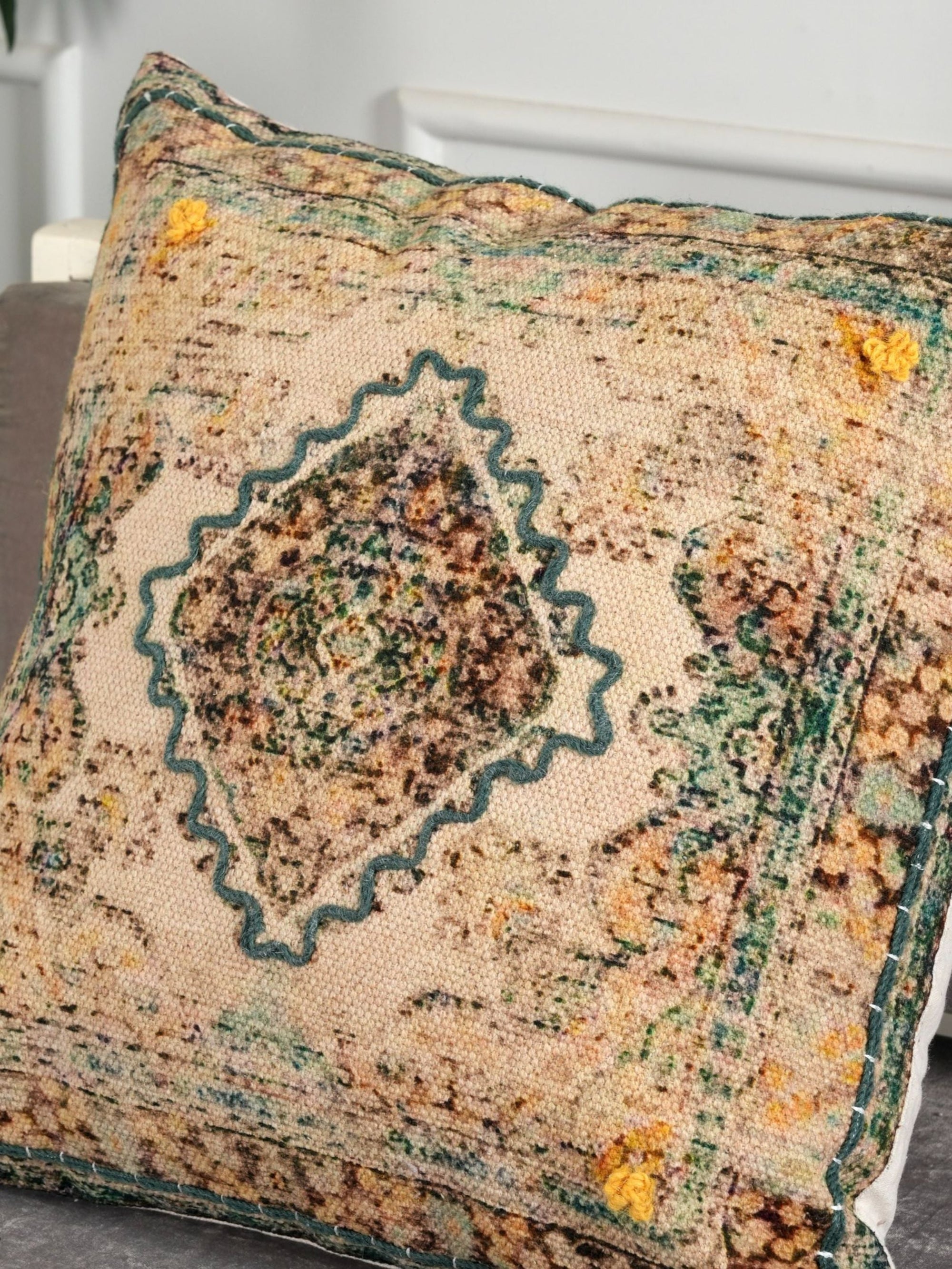 Embroidered Cushion Cover - Rosena