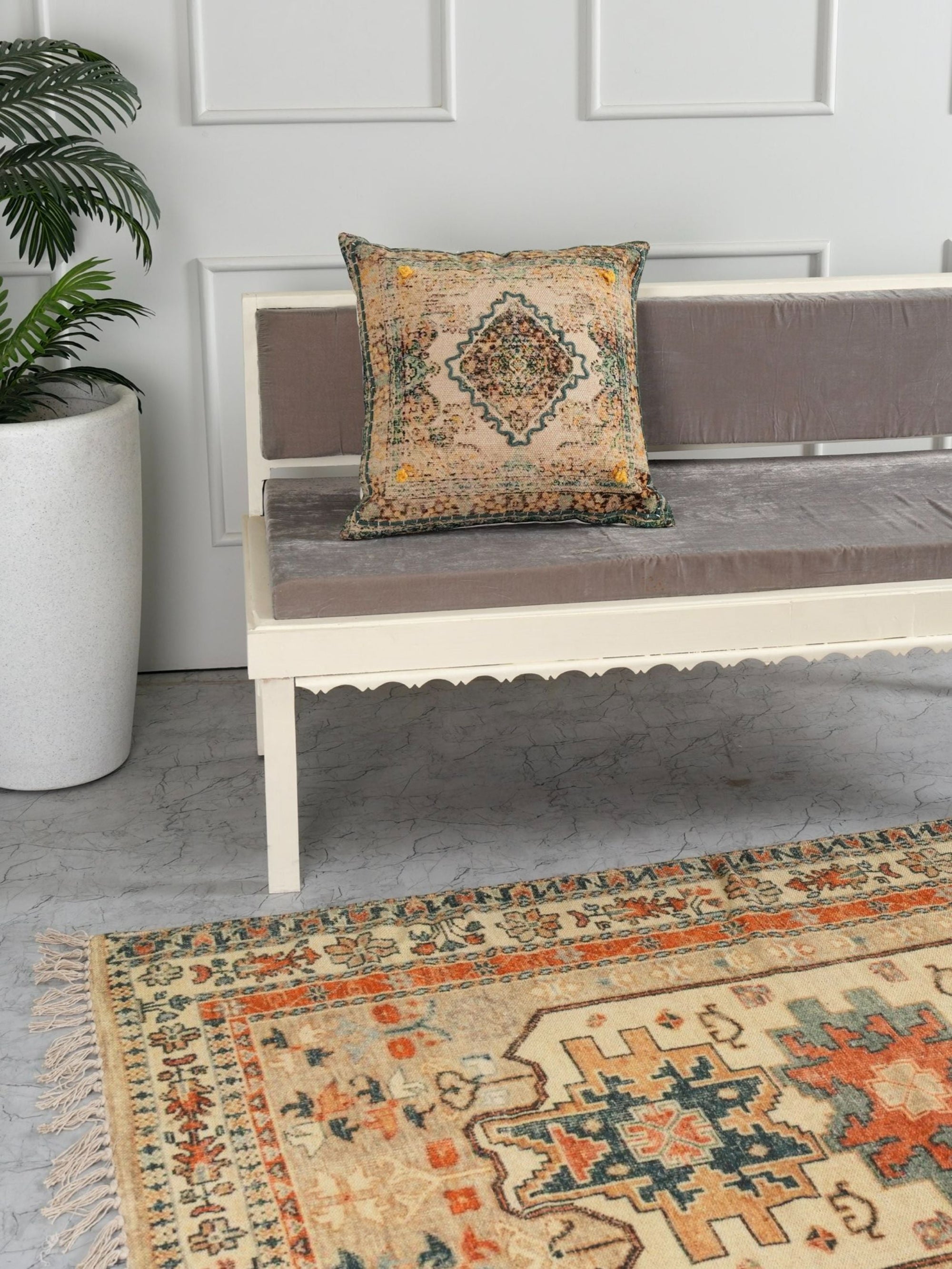 Embroidered Cushion Cover - Rosena