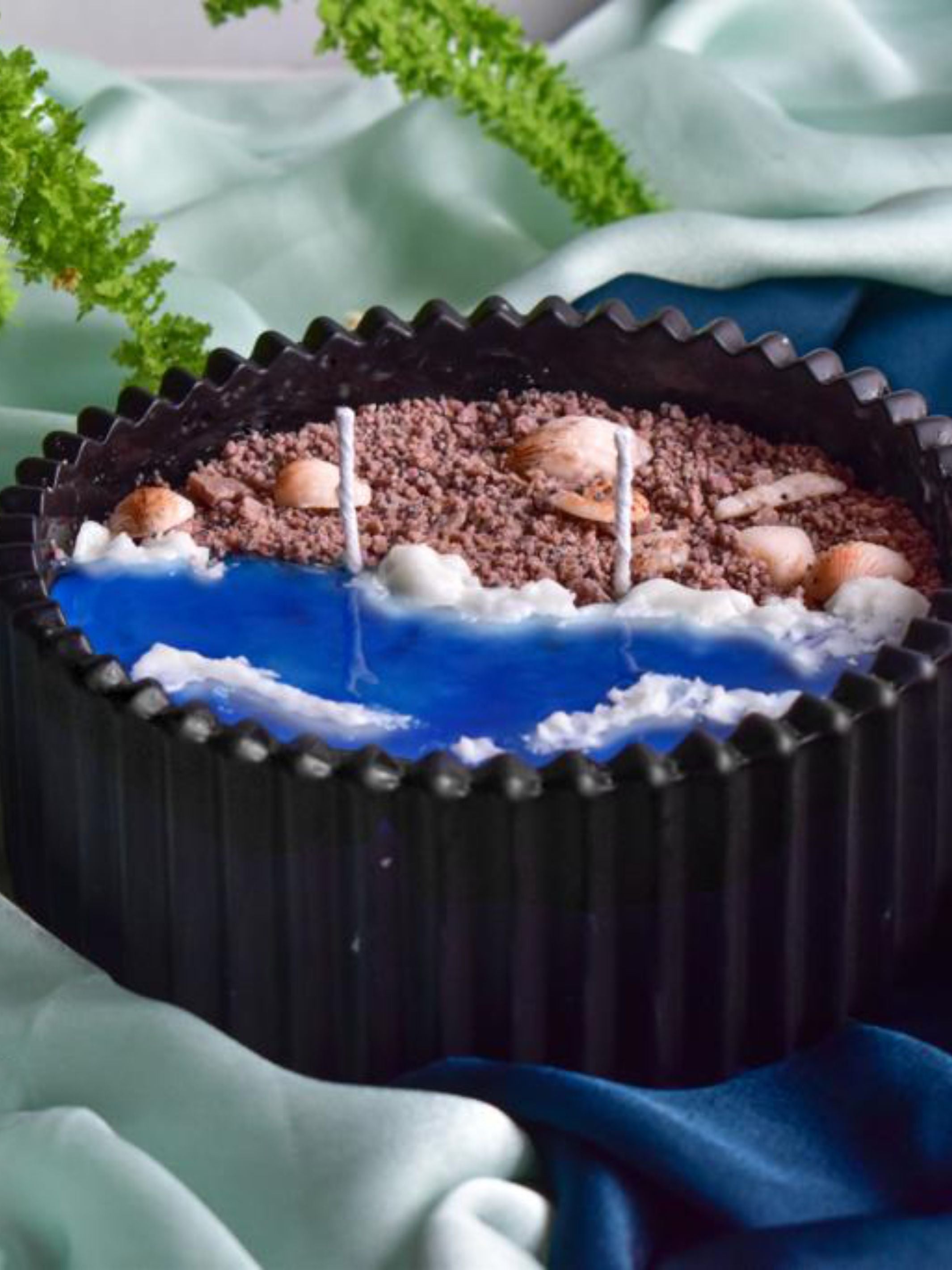 Scented Soy Wax Candle With A Beach Theme