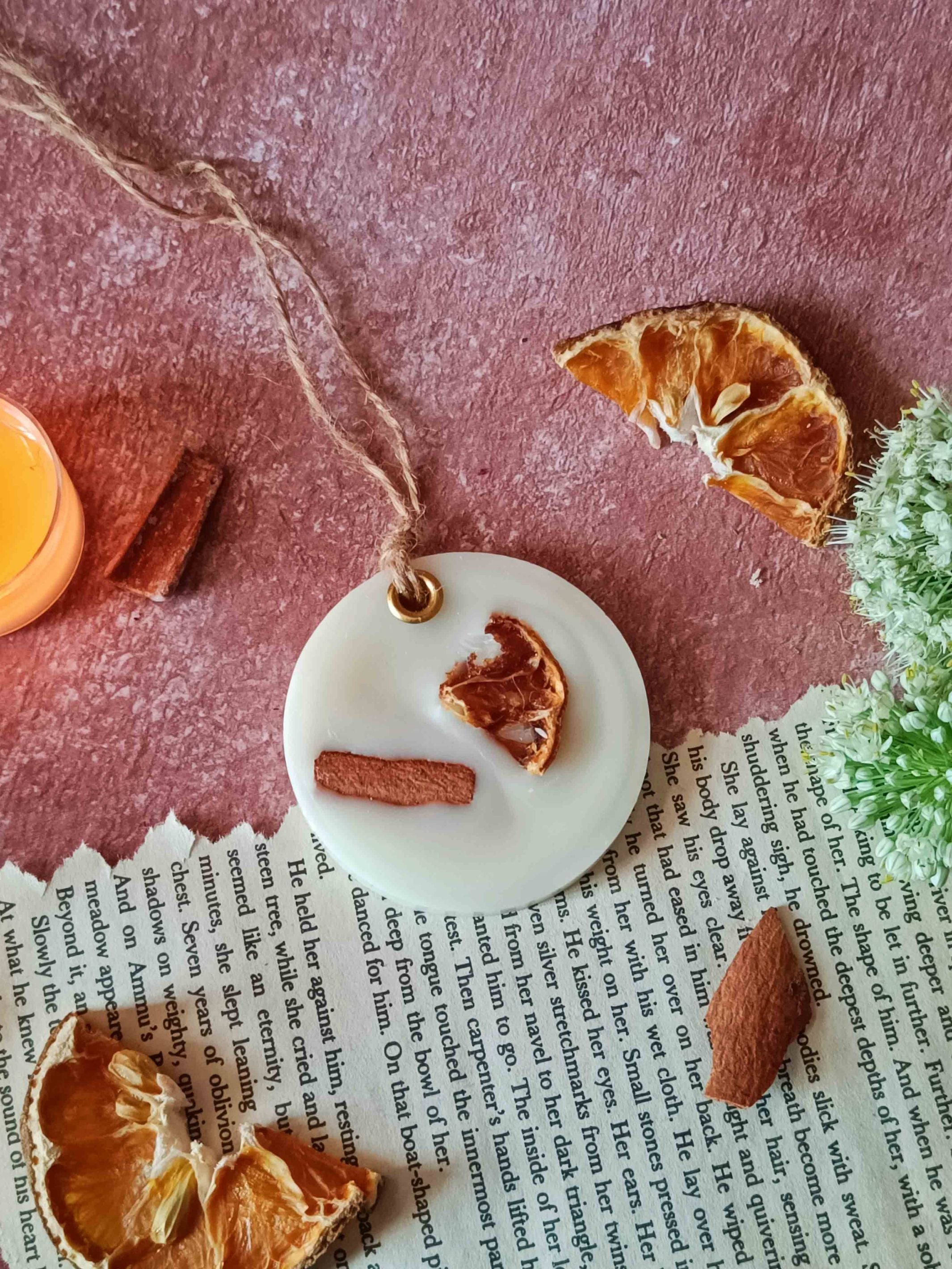 Scented Wax Sachet Circle - Orange