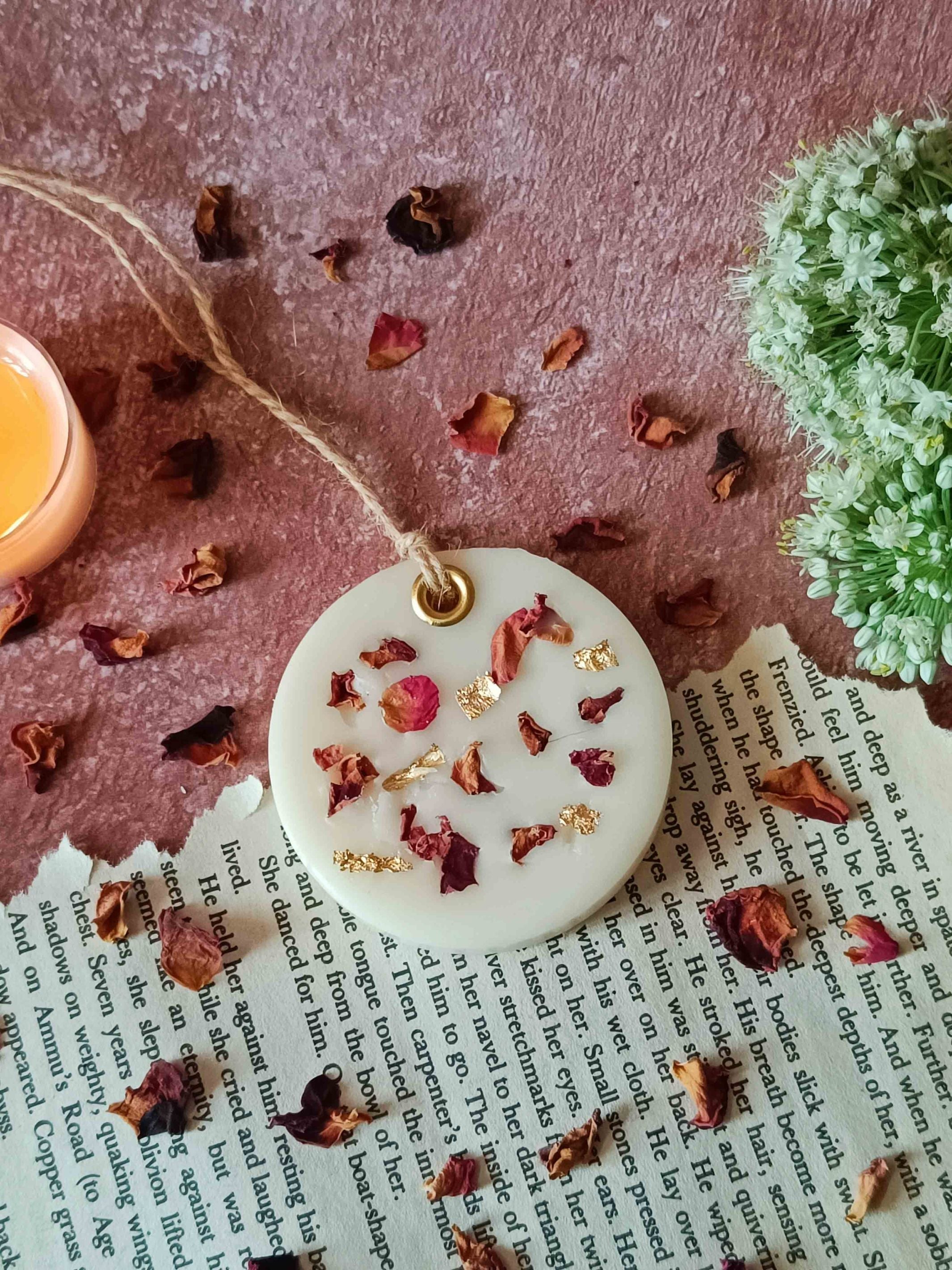 Scented Wax Sachet Circle - Rose Petals