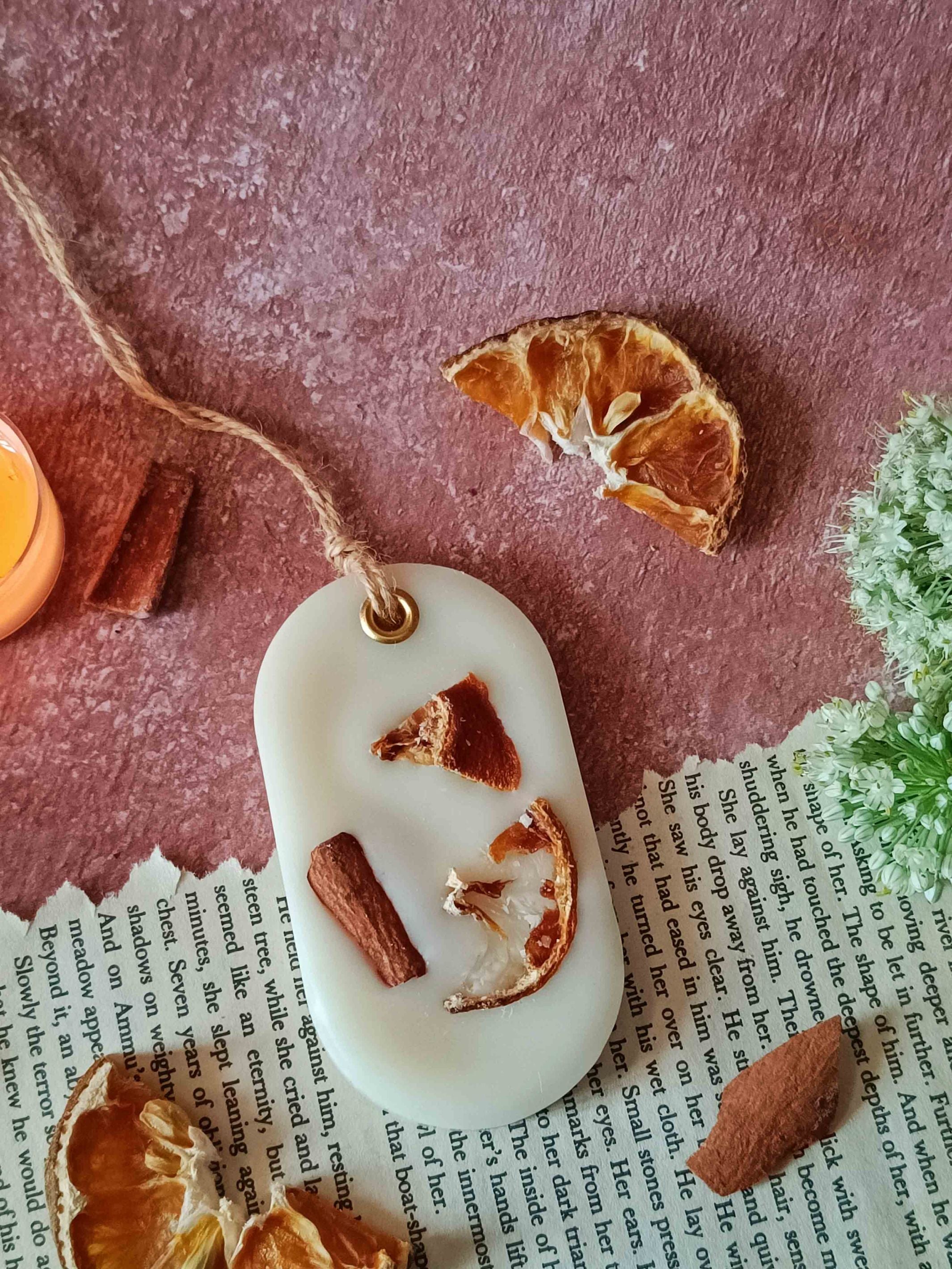 Scented Wax Sachet Curved Rectangle - Orange