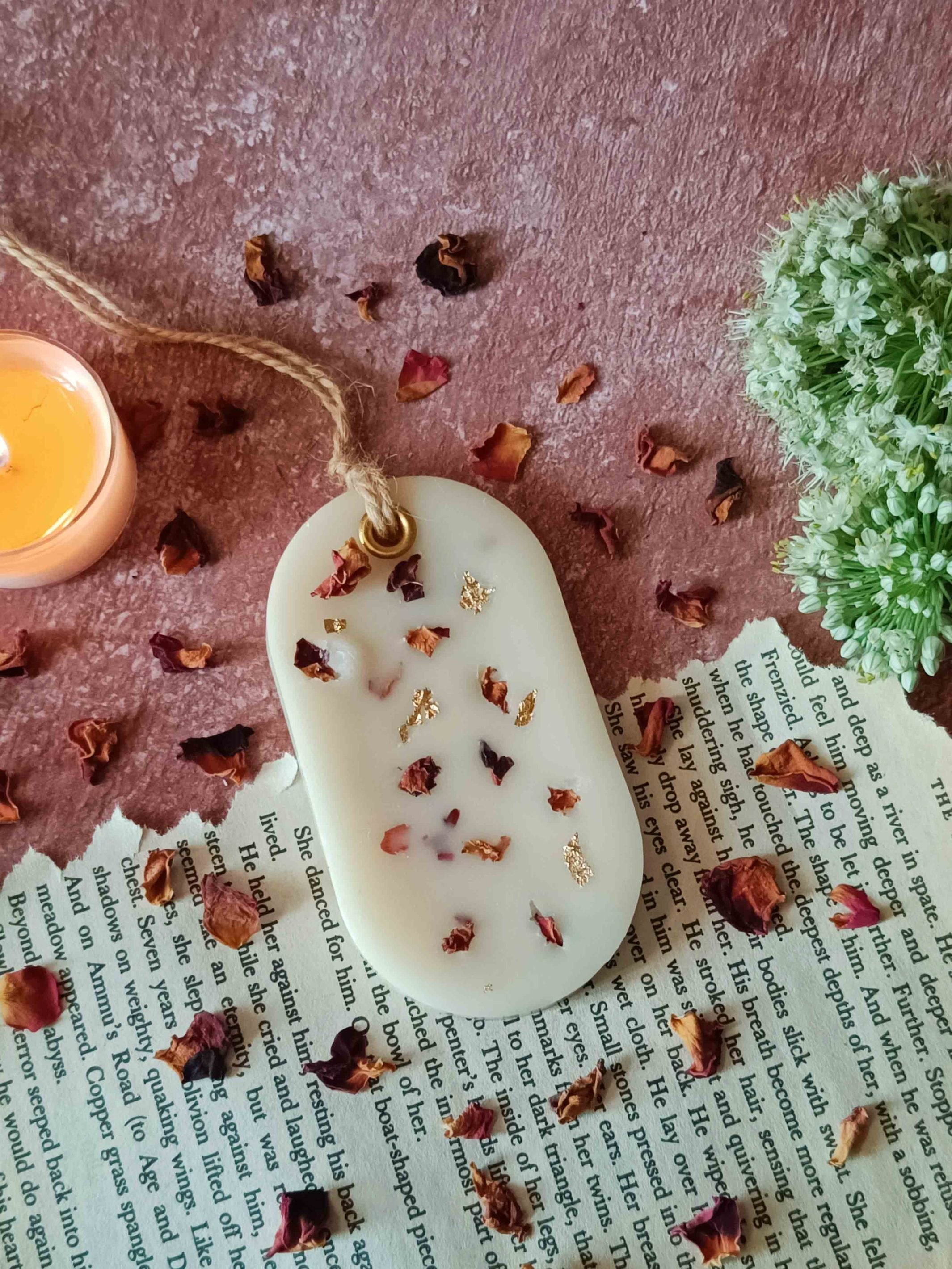 Scented Wax Sachet Curved Rectangle - Rose Petals