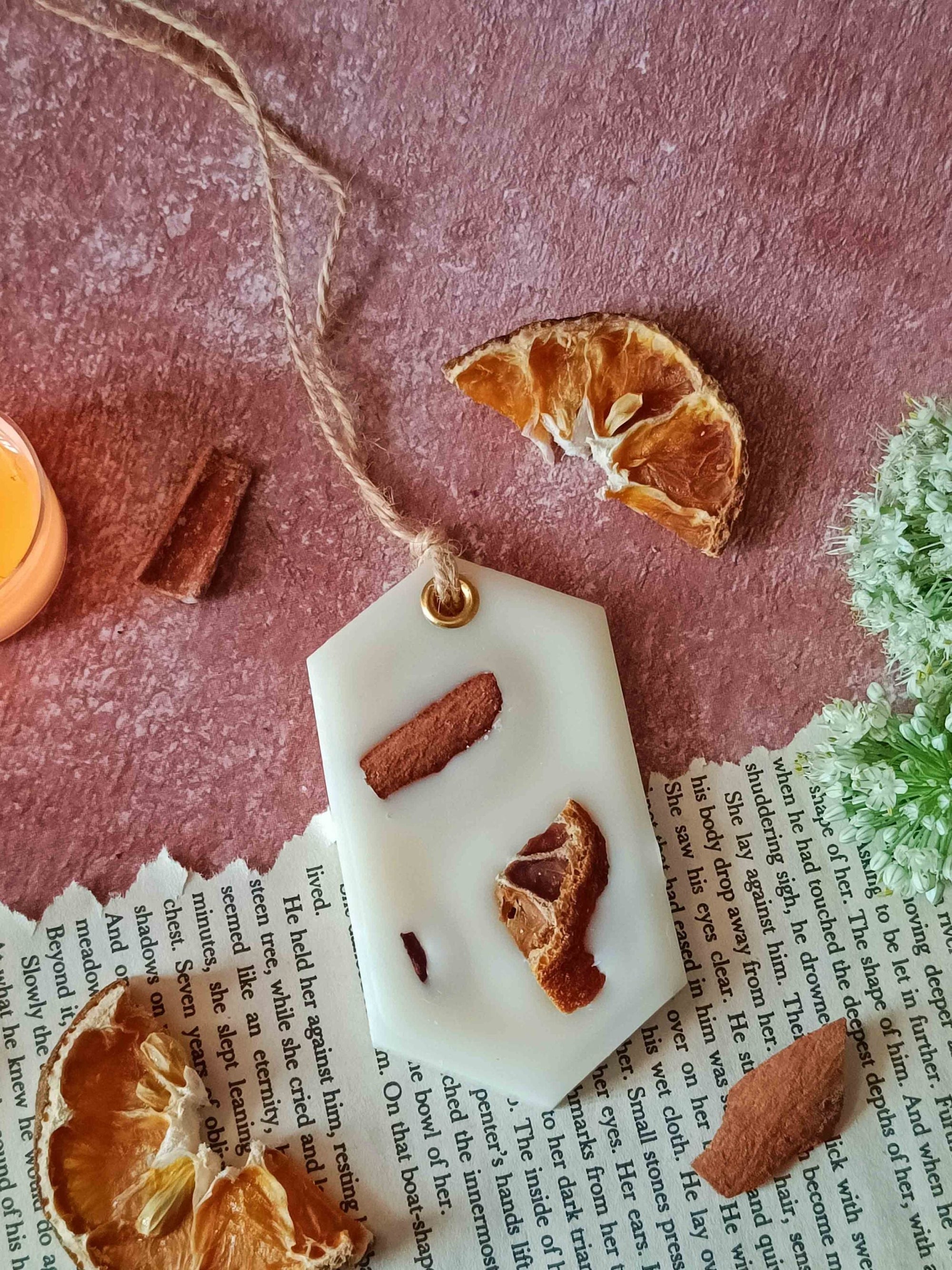 Scented Wax Sachet Hexagon - Orange