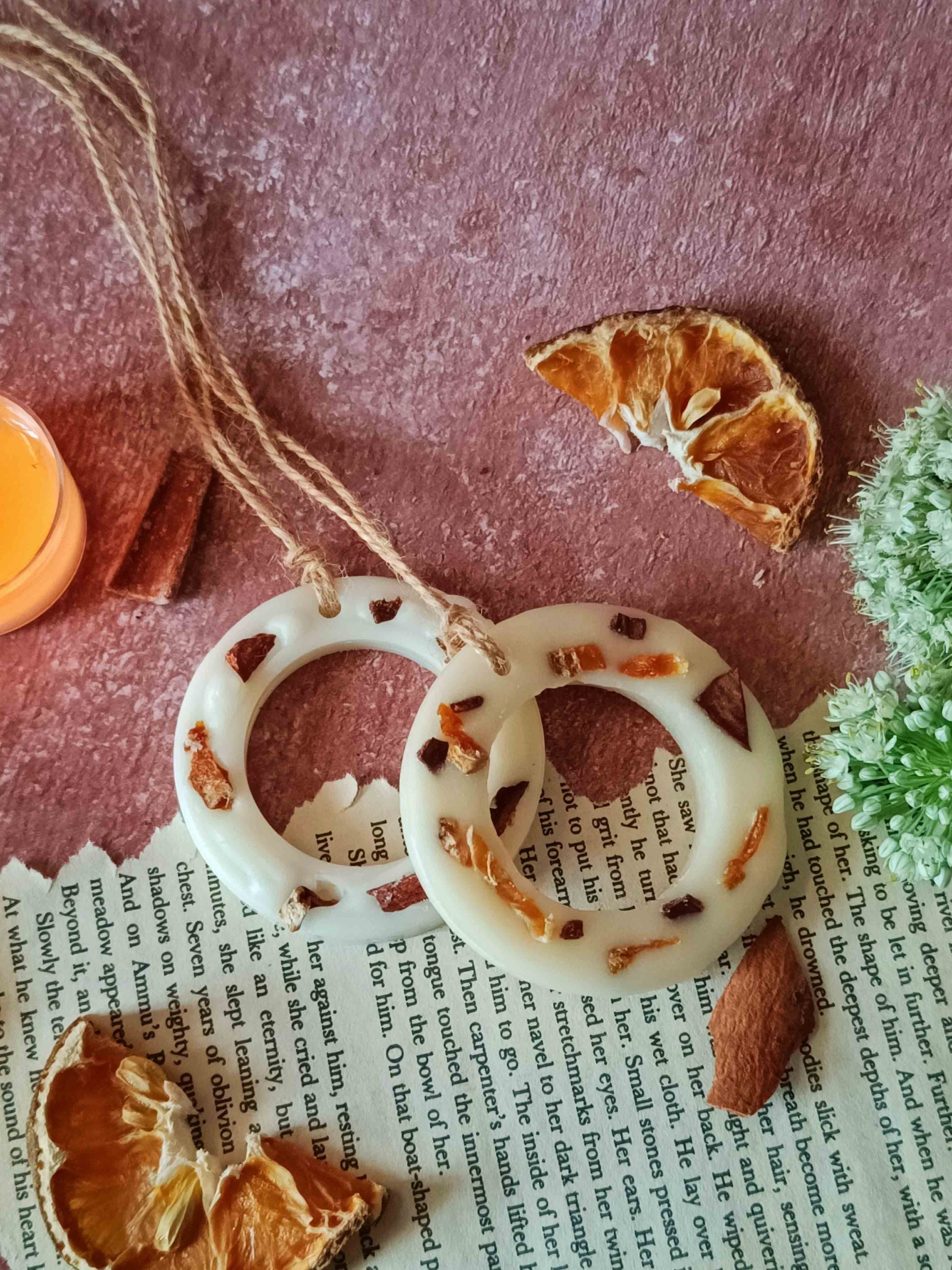 Scented Wax Sachet Hollow Circle - Orange