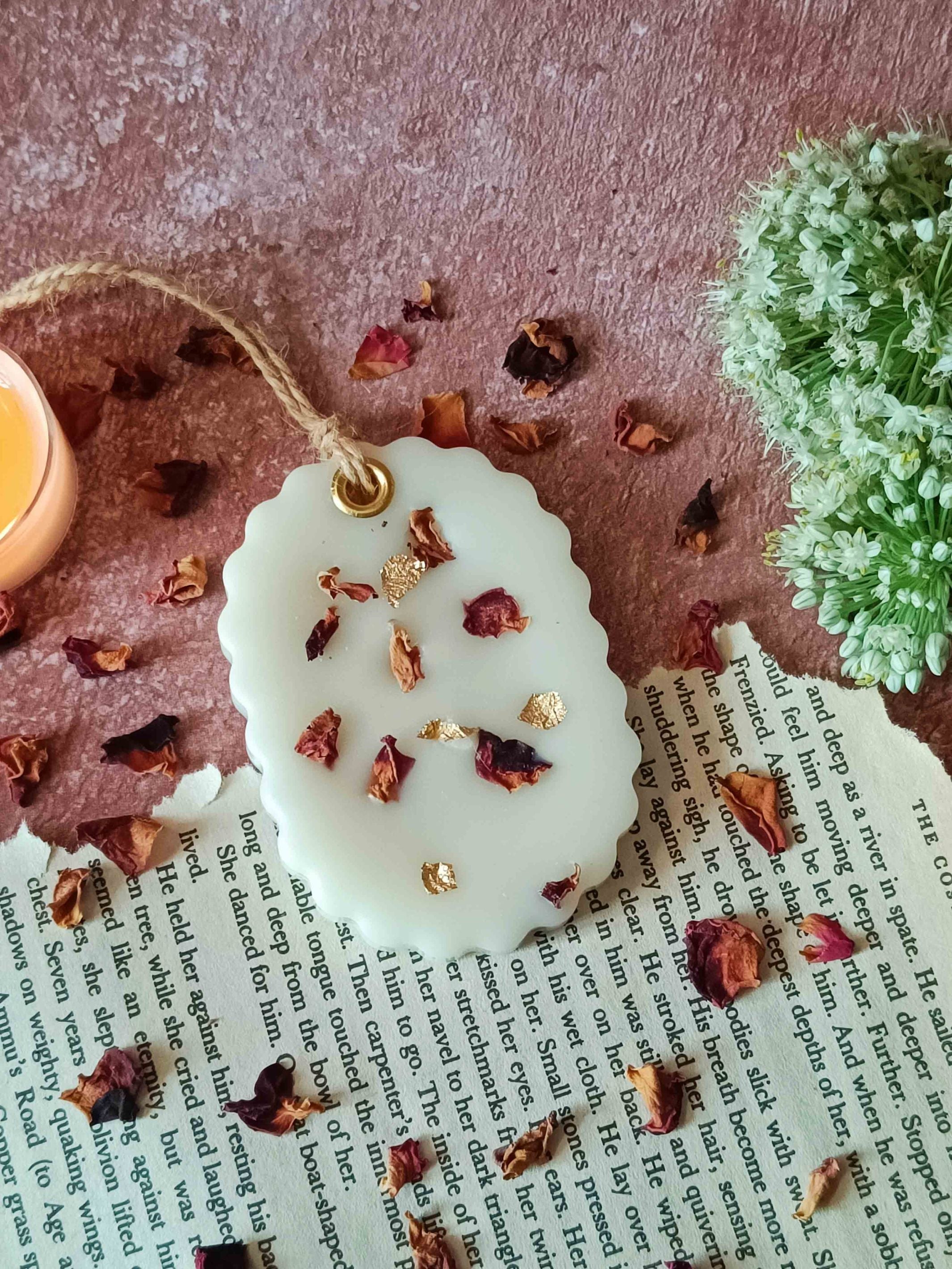 Scented Wax Sachet Oval - Rose Petals