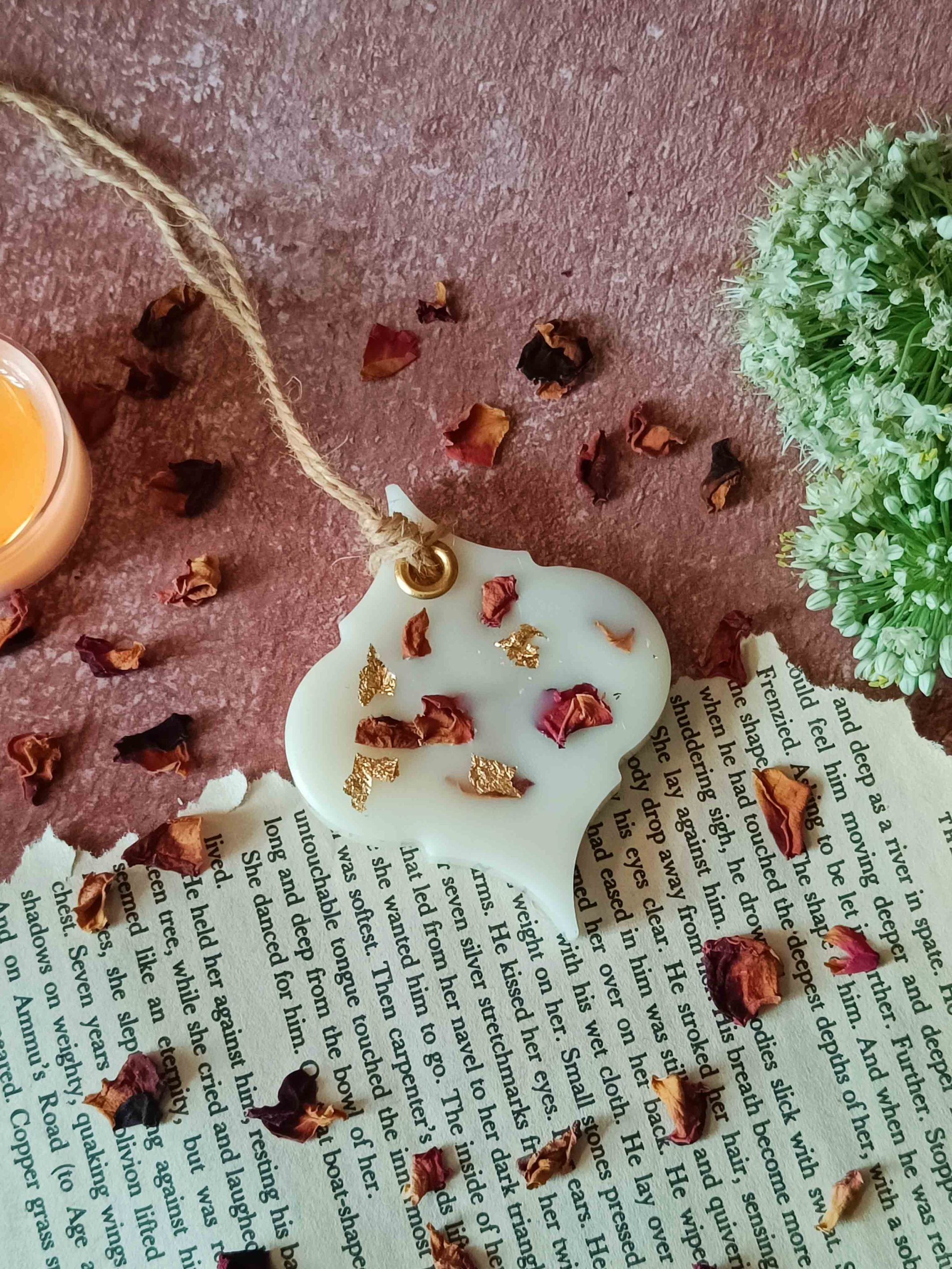 Scented Wax Sachet Rain Drop - Rose Petals