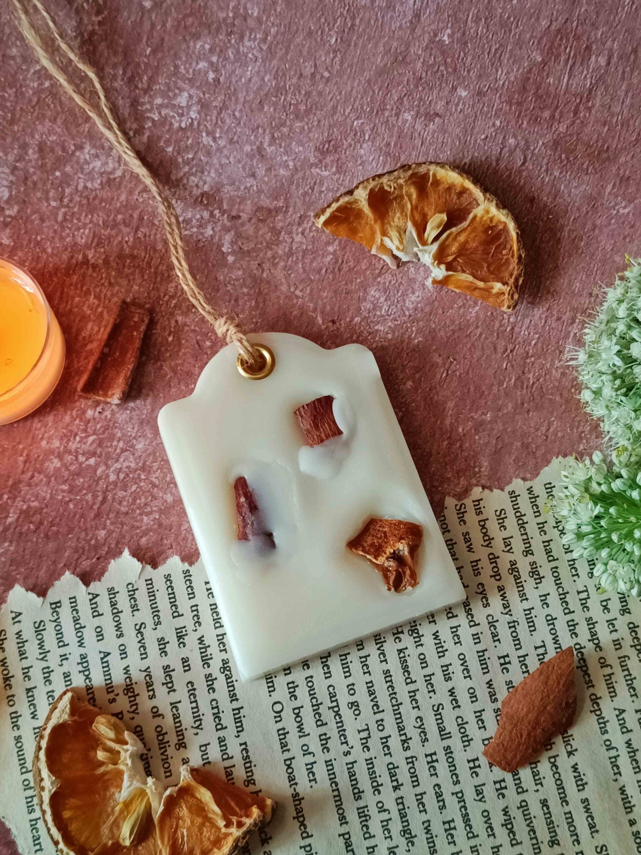 Scented Wax Sachet Rectangular Dome - Orange