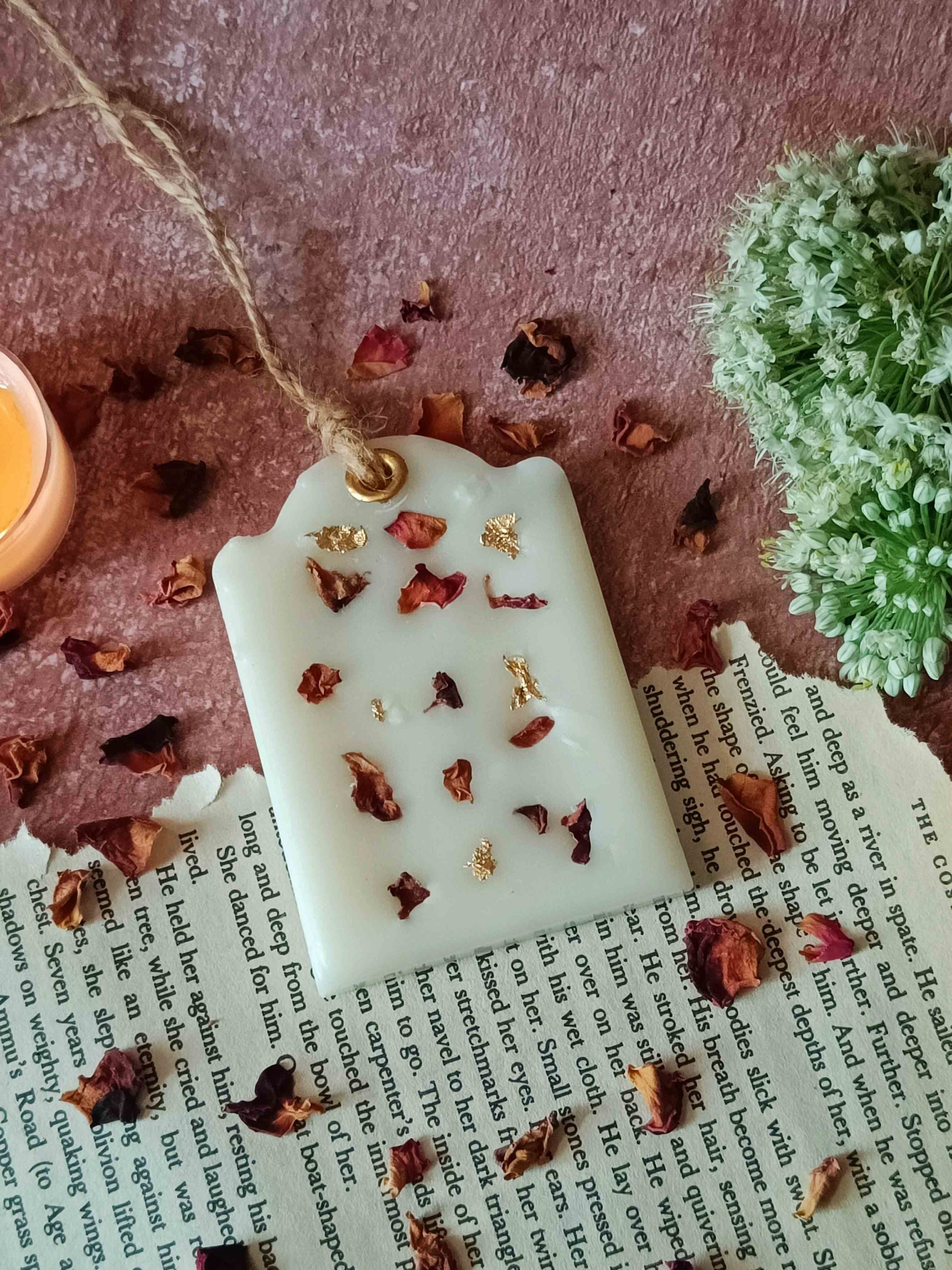 Scented Wax Sachet Rectangular Dome - Rose Petals