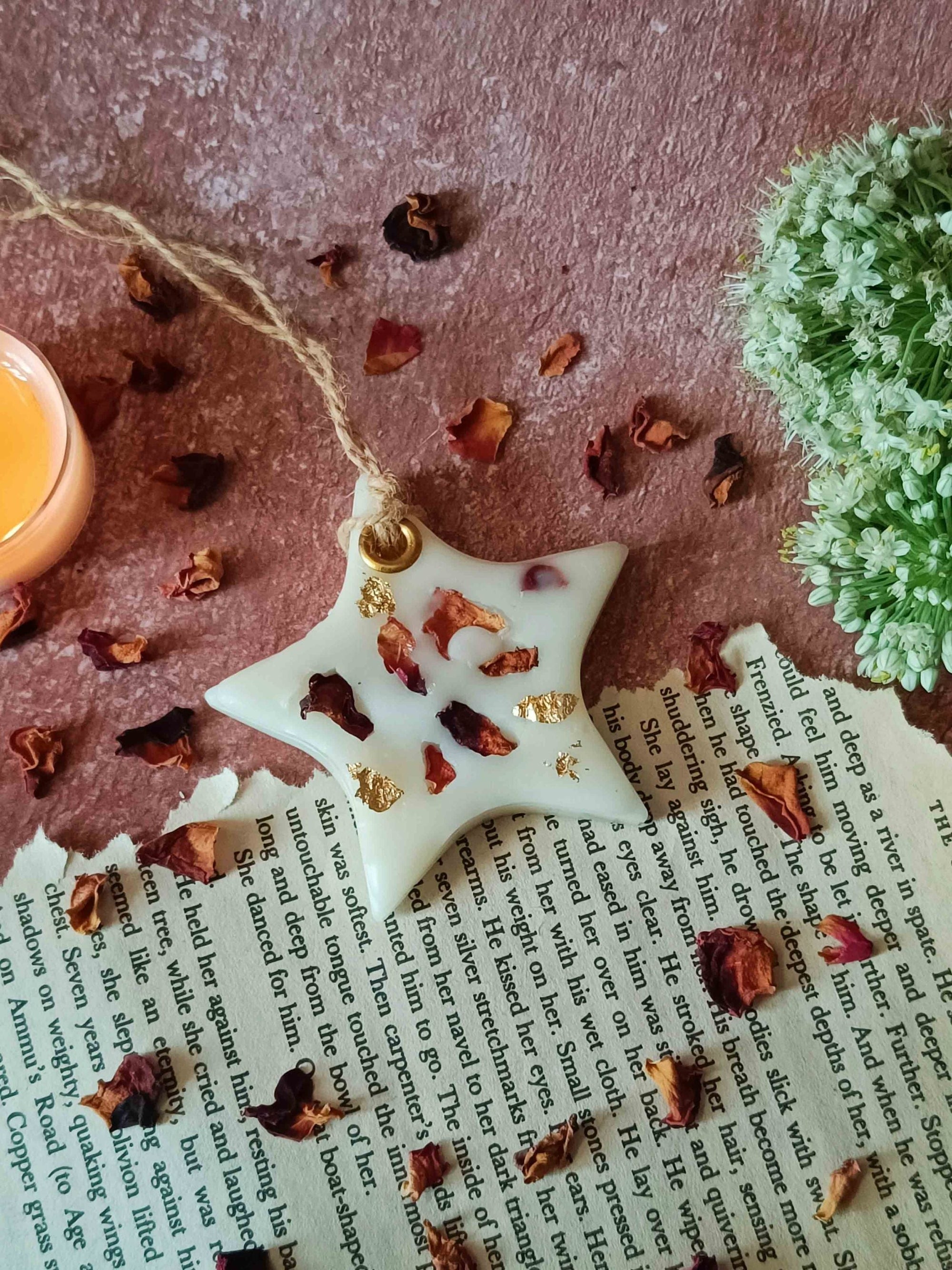 Scented Wax Sachet Star - Rose Petals