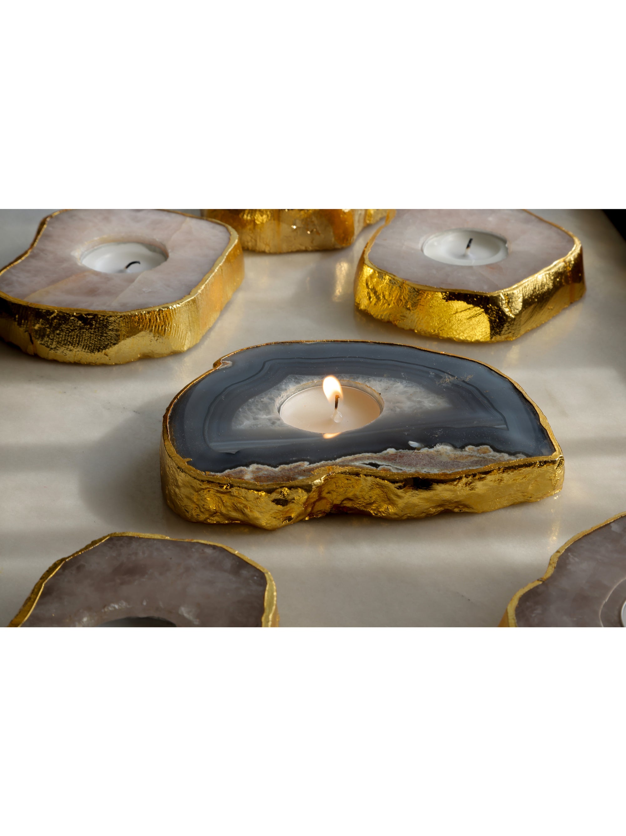 Semi Precious Tea Light Holder