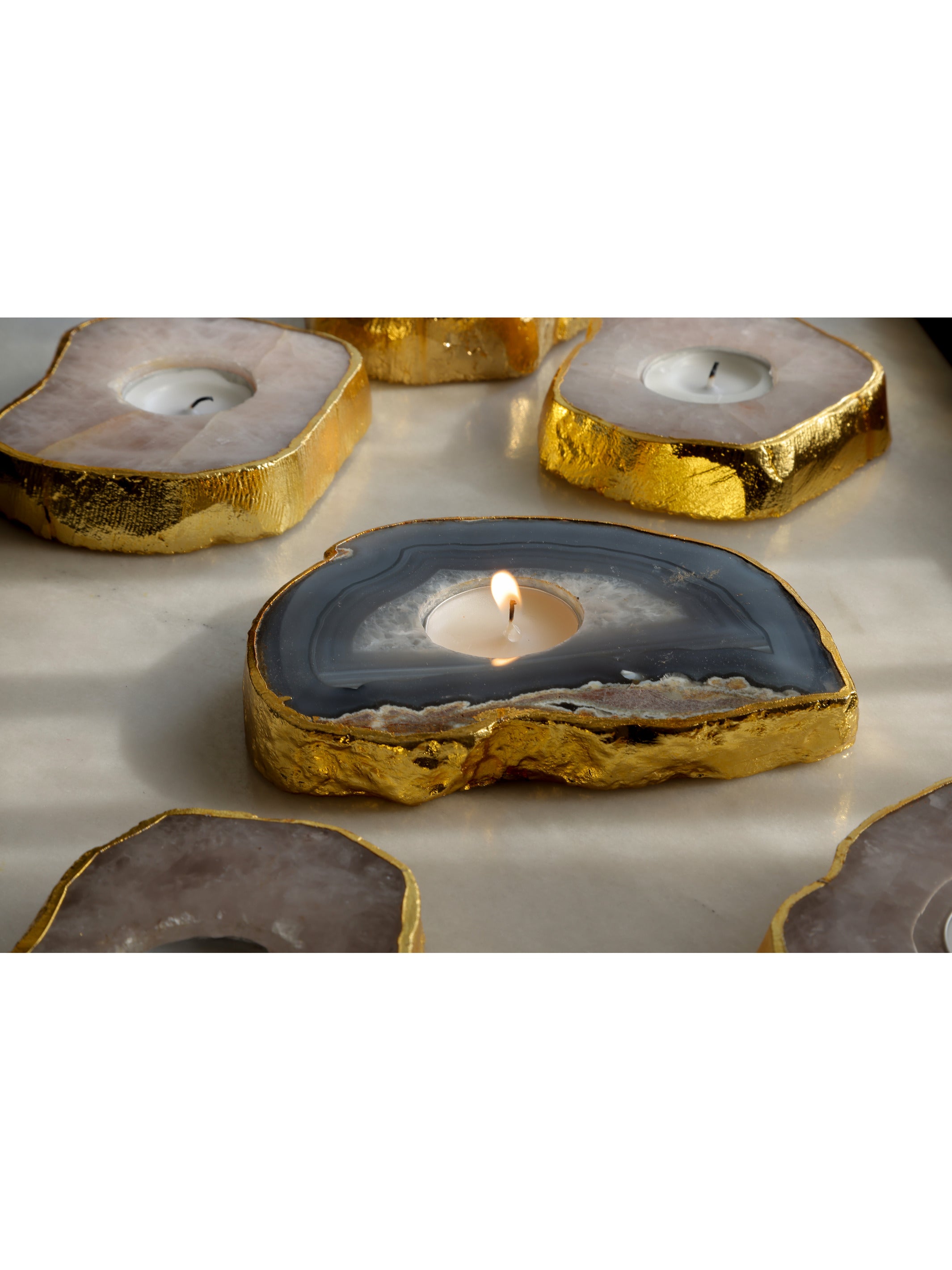 Semi Precious Tea Light Holder
