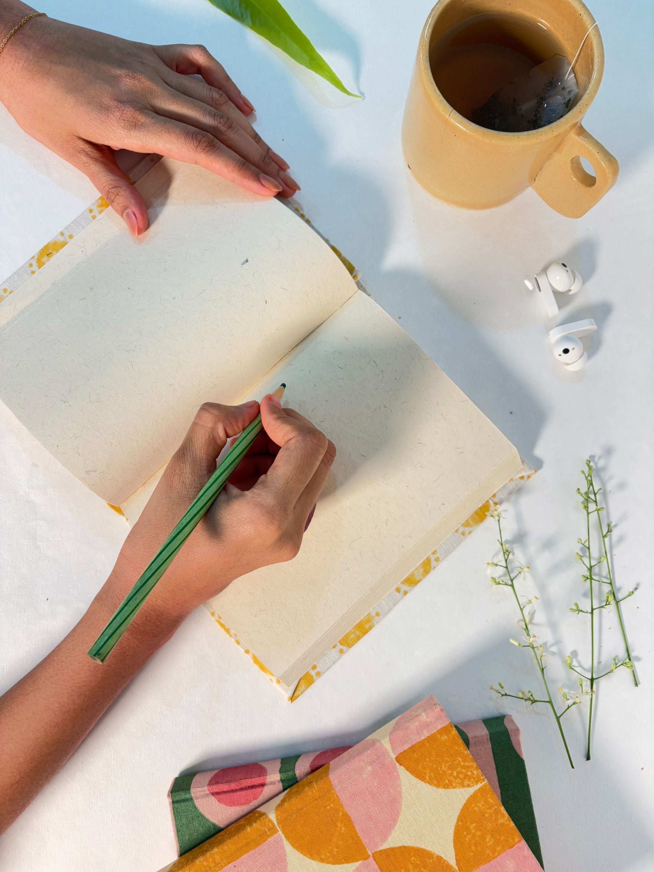 Handcrafted Sustainable A5 Diary Journal Notebook l Handmade Paper l Semi-Sphere