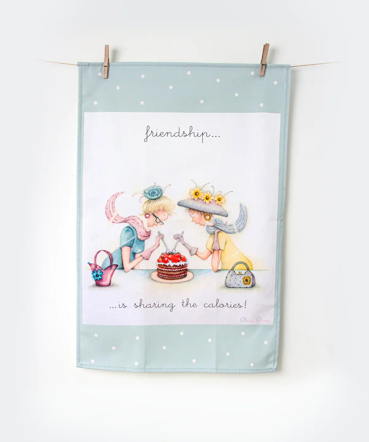 Berni Parker 'Friendship is Sharing the Calories' Tea Towel (1 Pack)