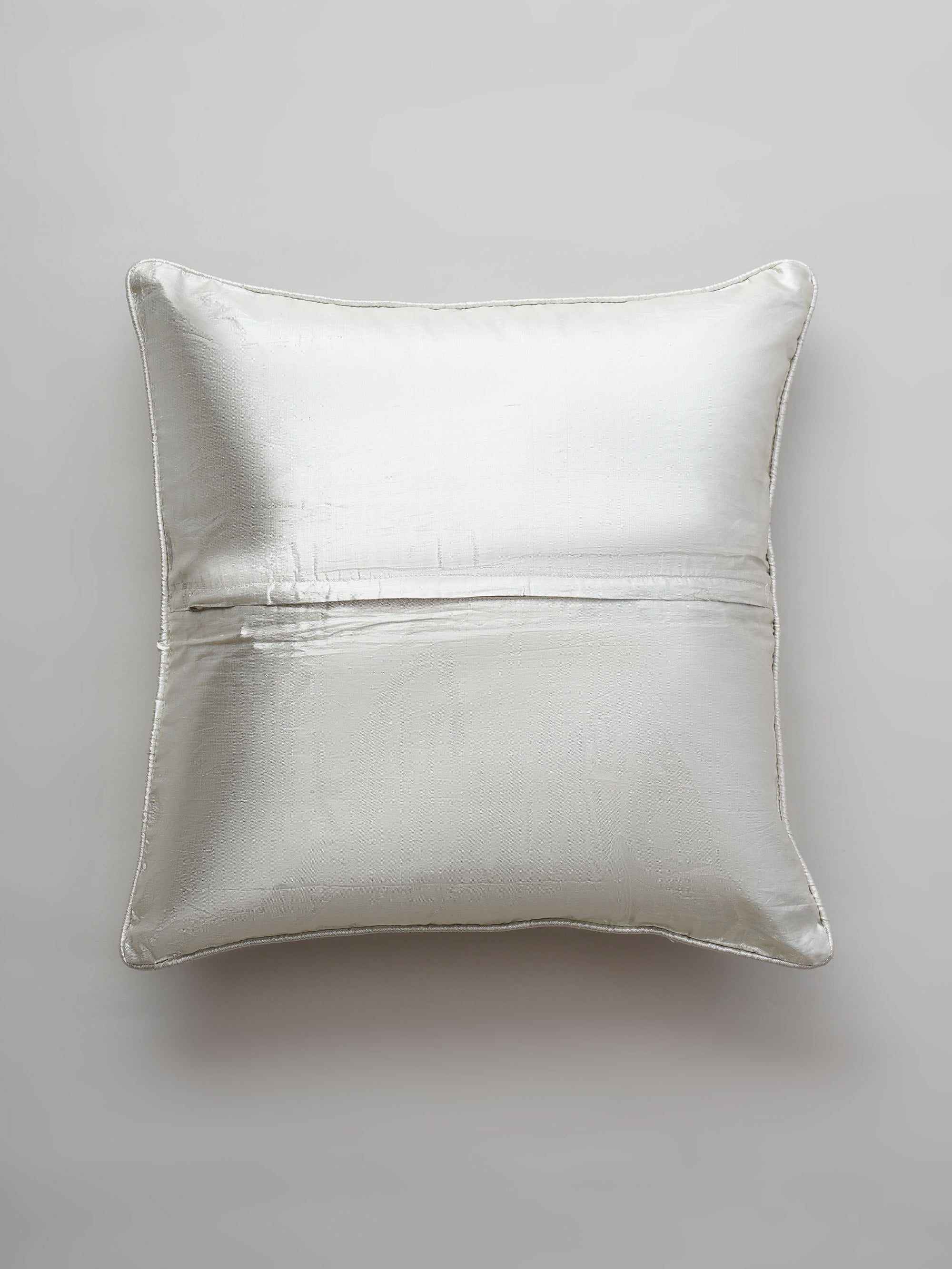 Cushion Cover - Silver Damask Embroidered