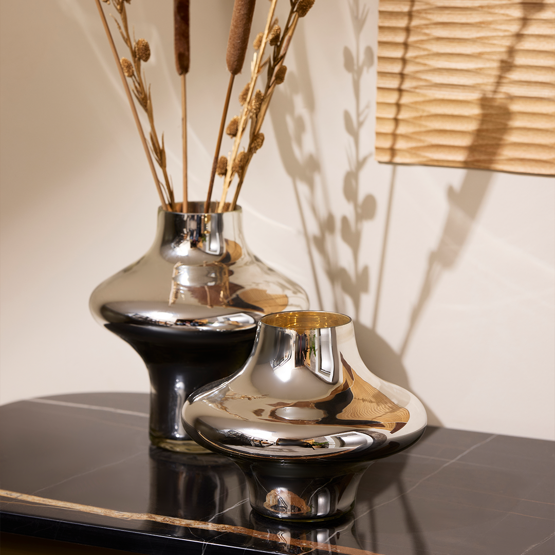 Orbit - Silver Glass Vase