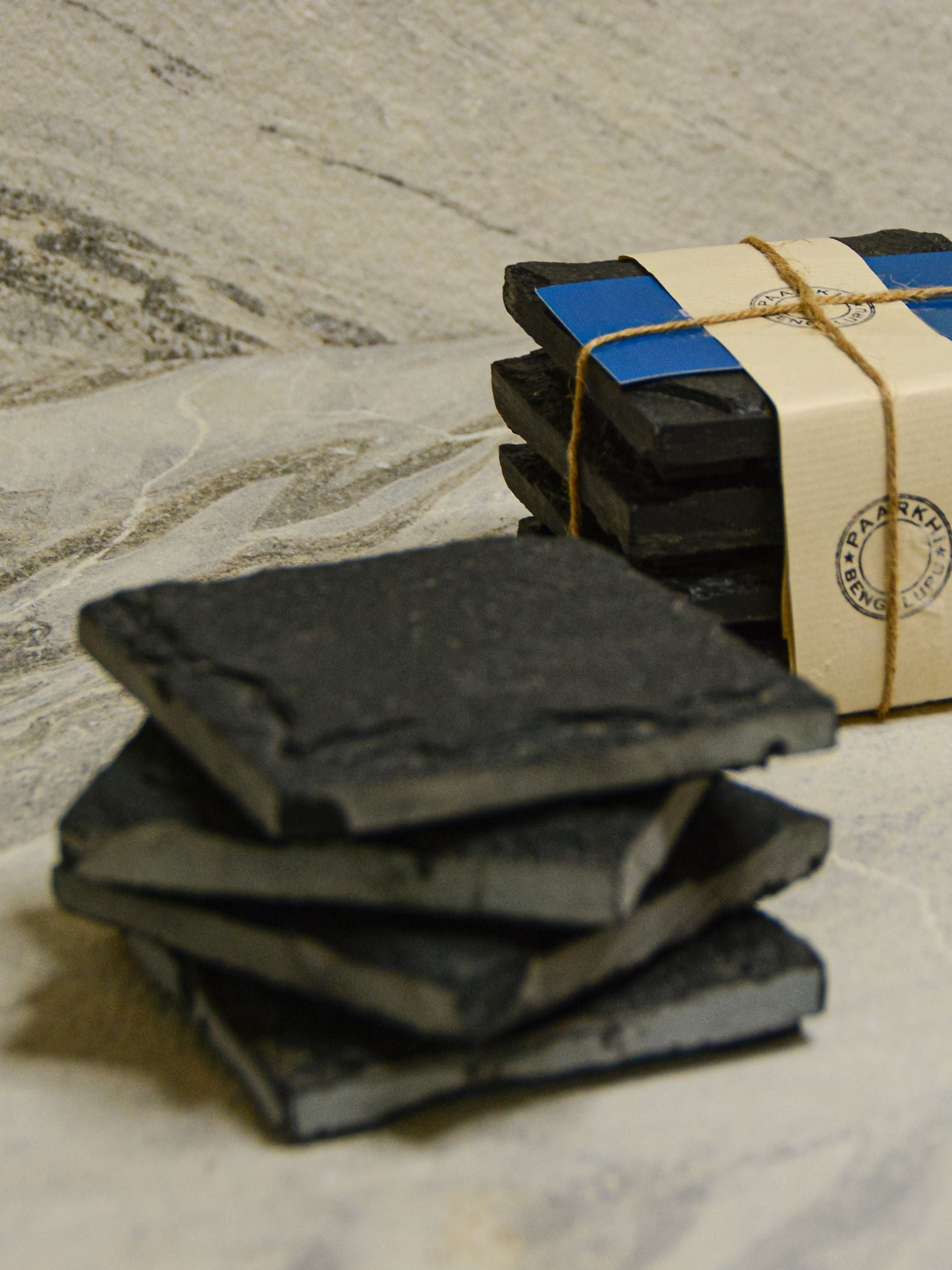 Slate Square Coasters - Set of 4