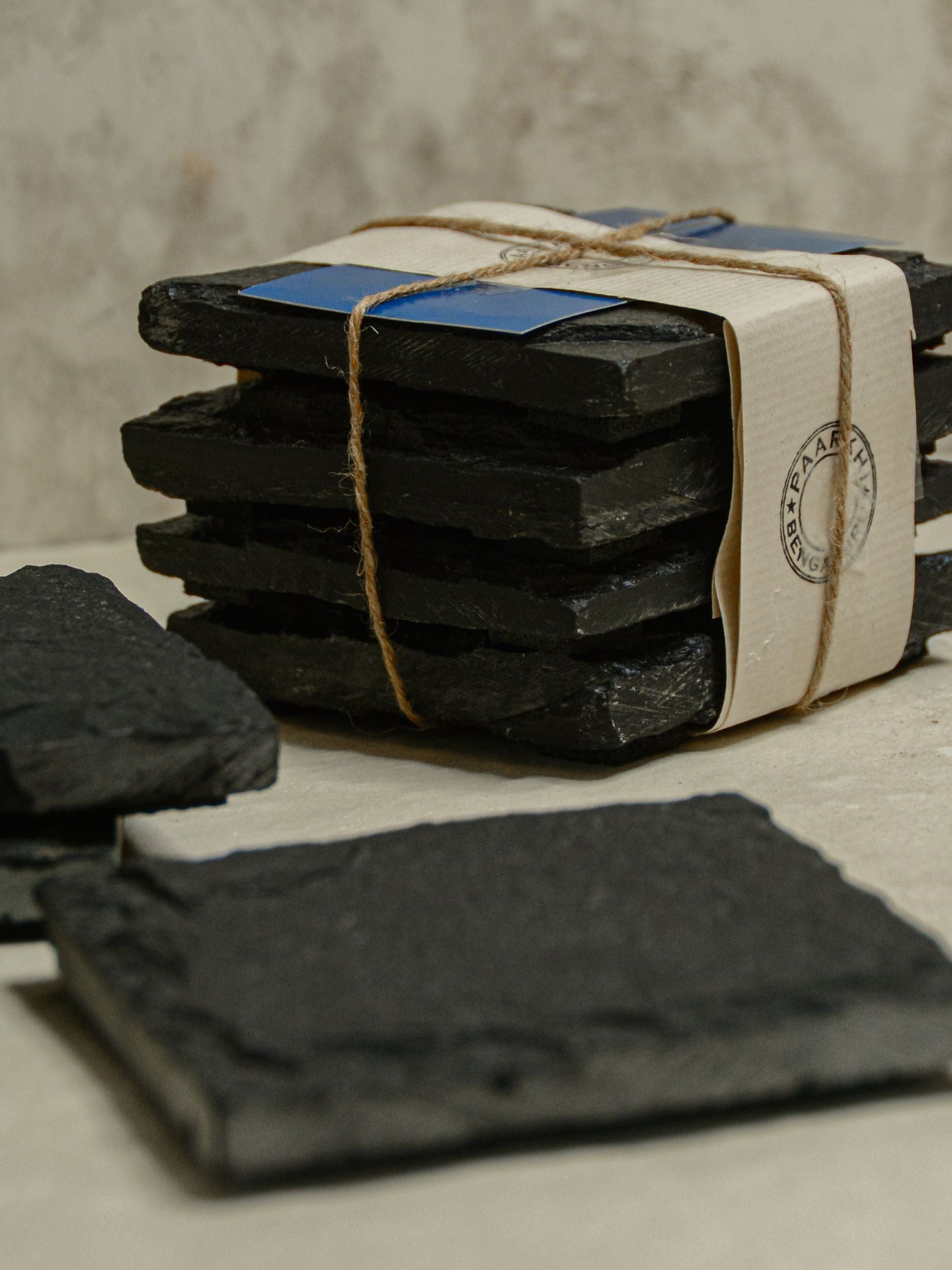 Slate Square Coasters - Set of 4