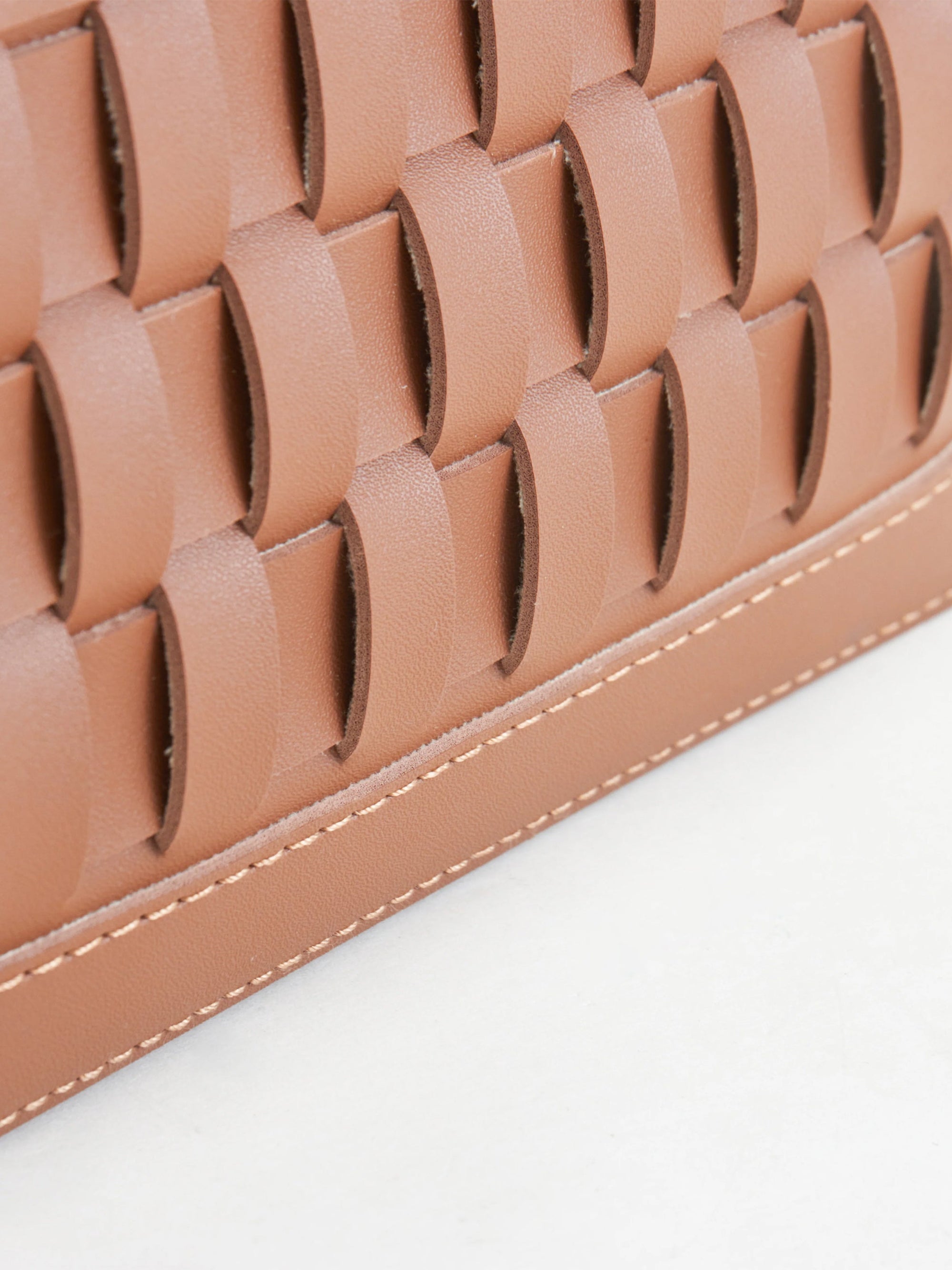 Soiree Leather Basket - Brown
