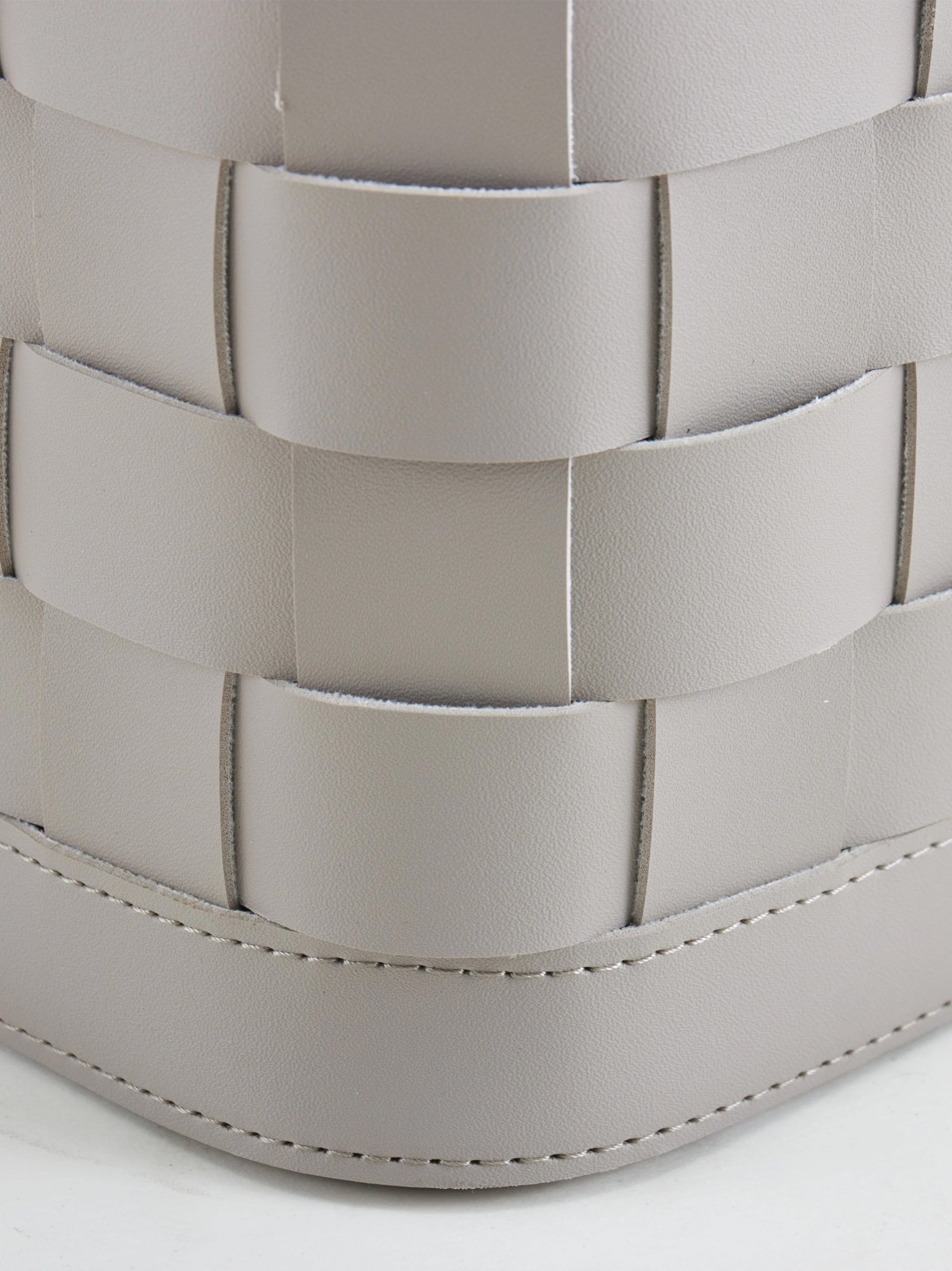Soiree Leather Basket - Grey