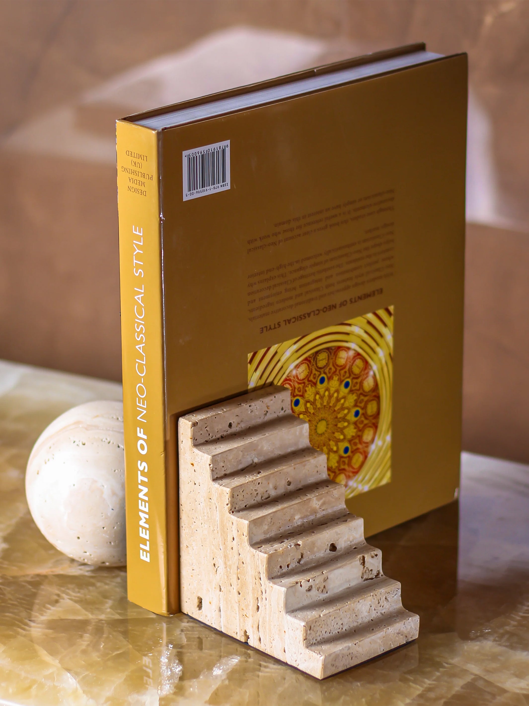 Sphere And Stair Marble Bookend