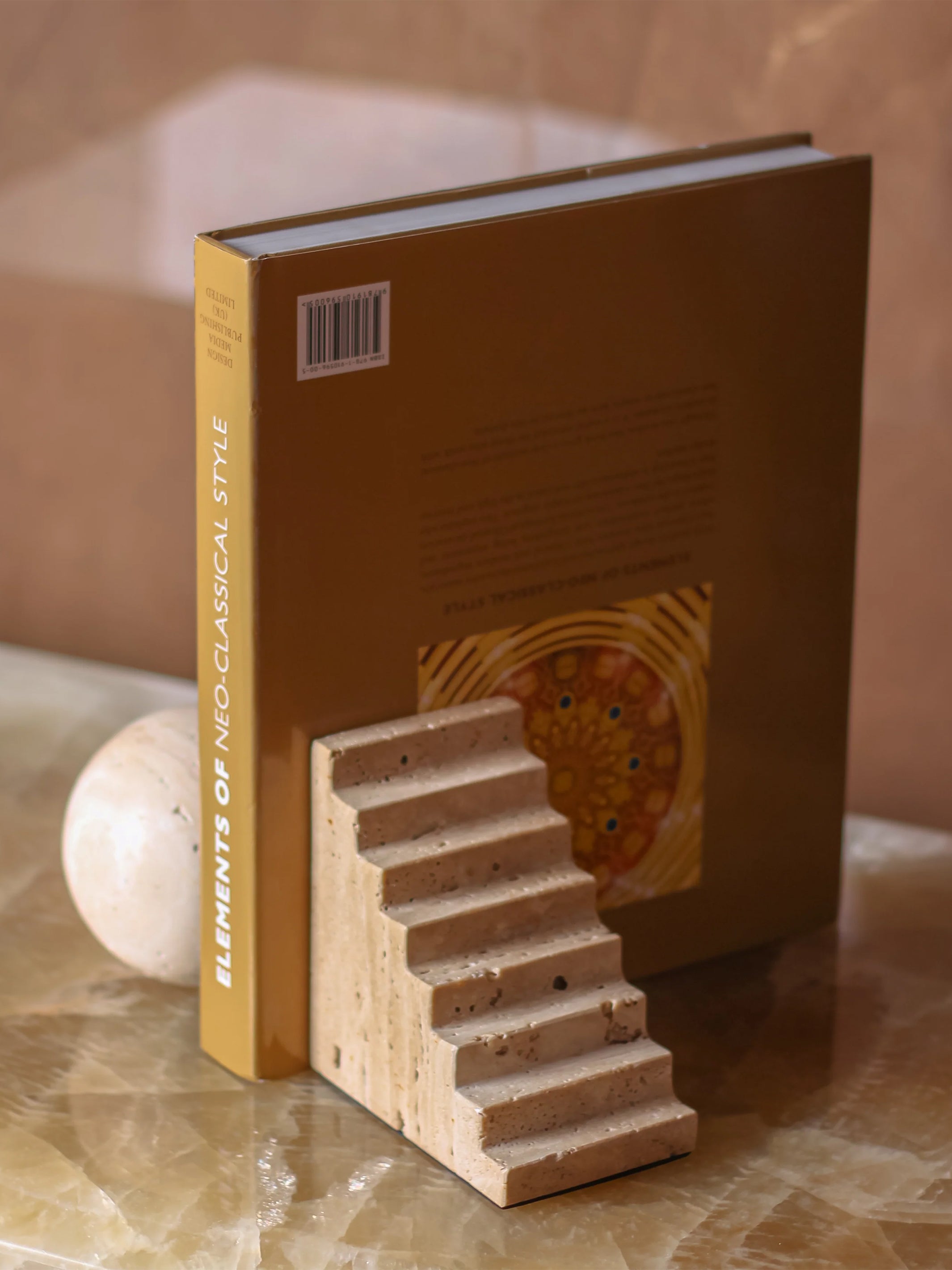 Sphere And Stair Marble Bookend