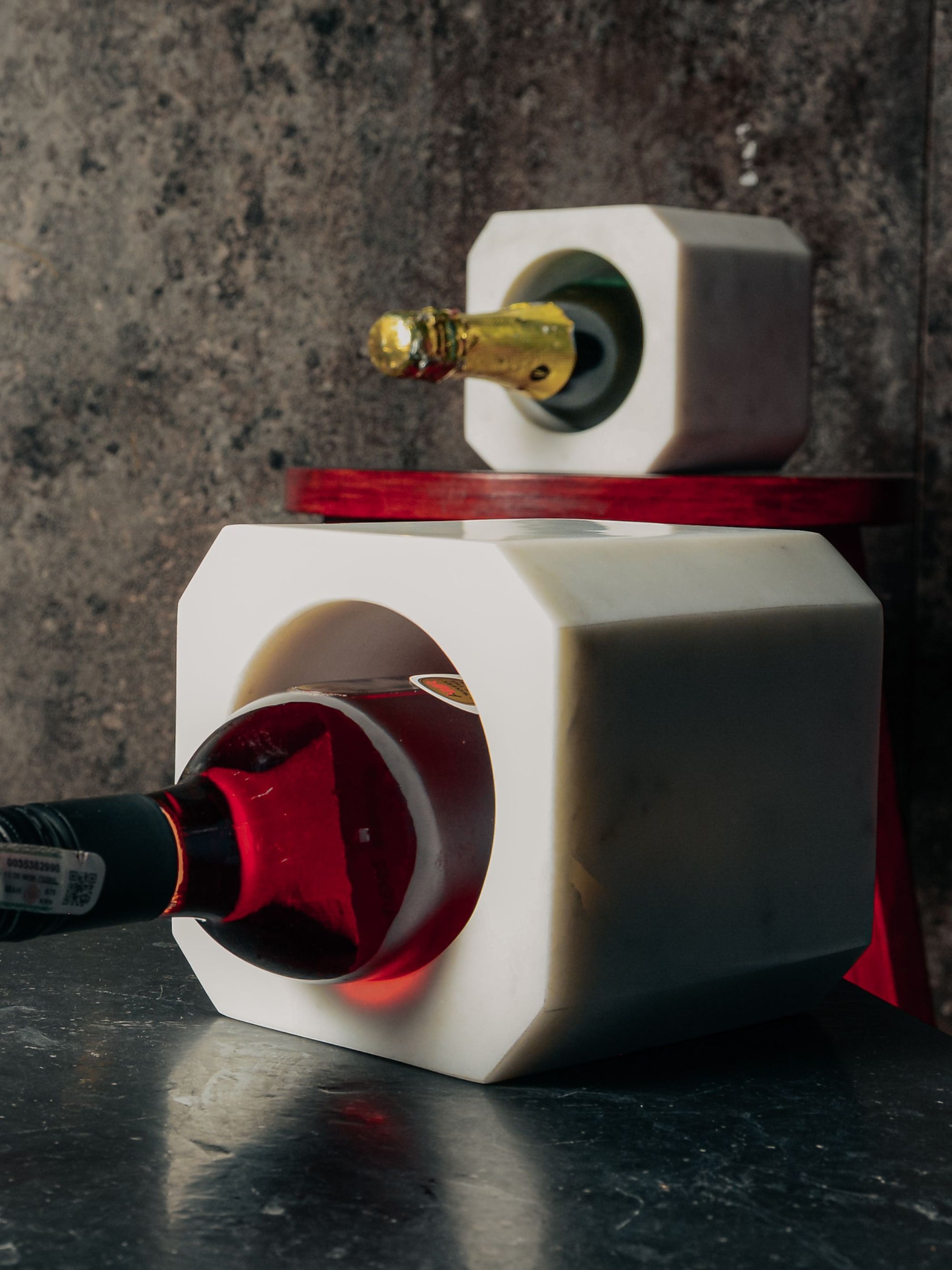 Square Marble Wine Bottle Holder
