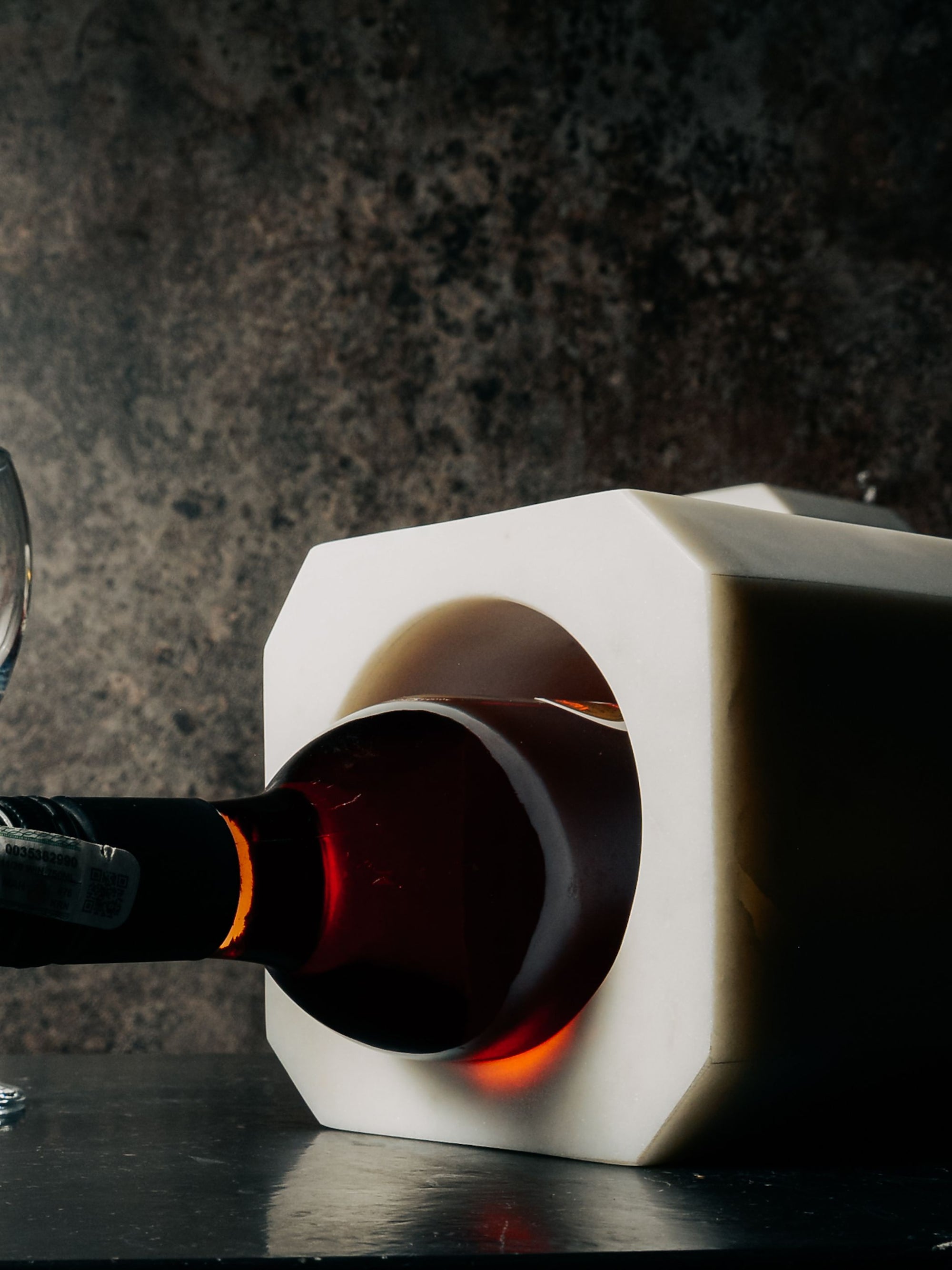 Square Marble Wine Bottle Holder