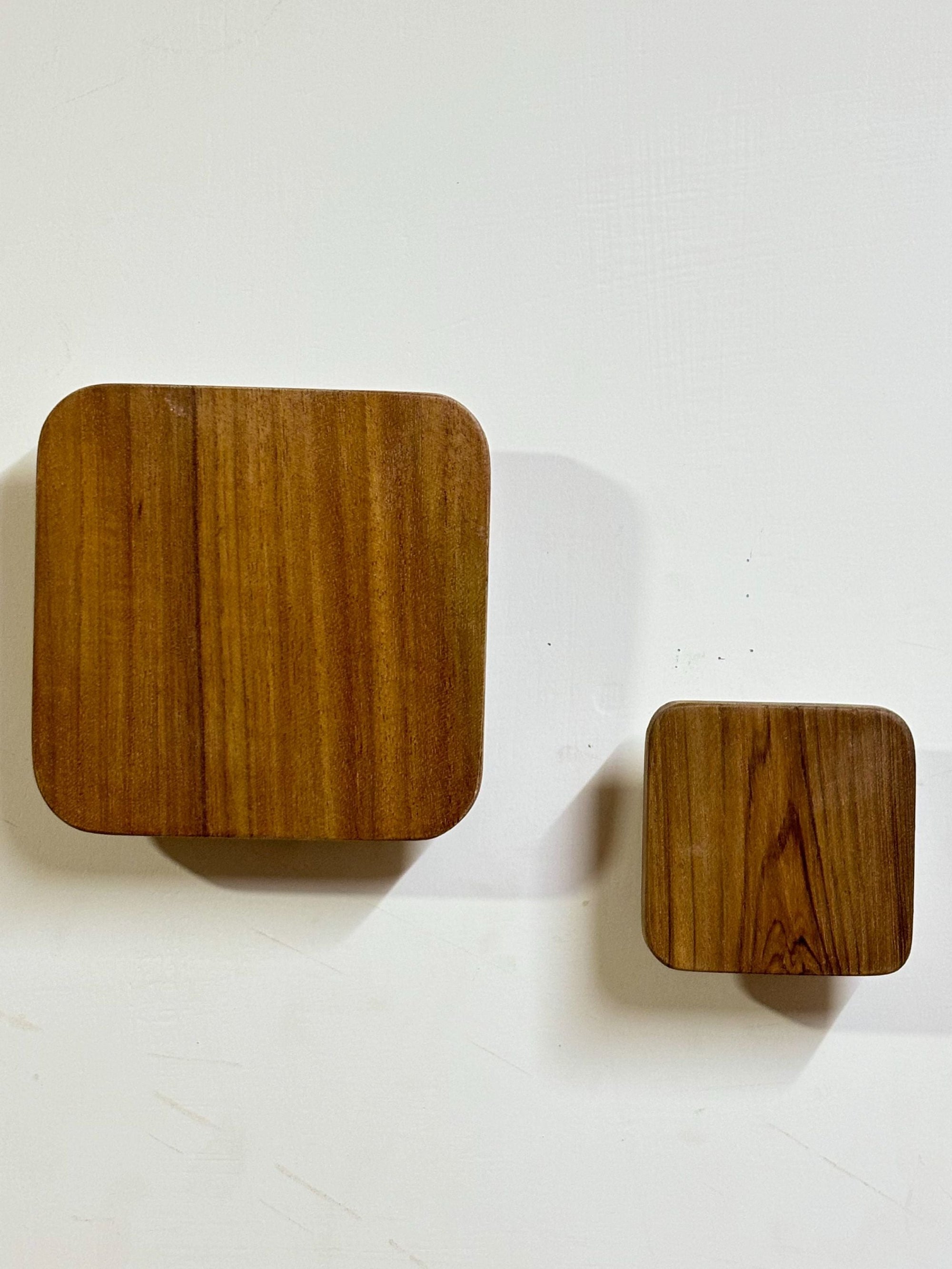 Wall Hook Wood Button - Square