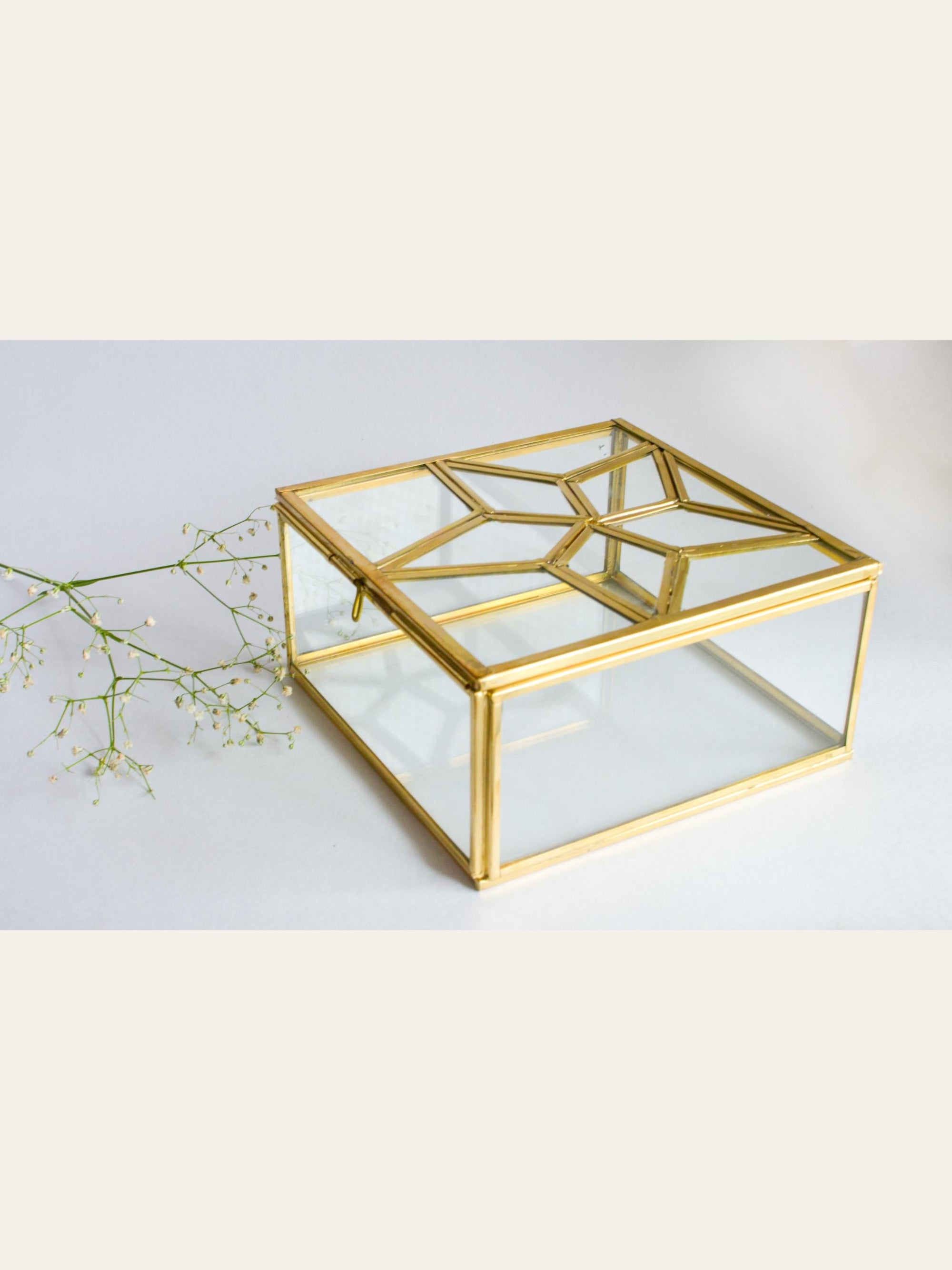 Star Antique Glass Jewelry Box