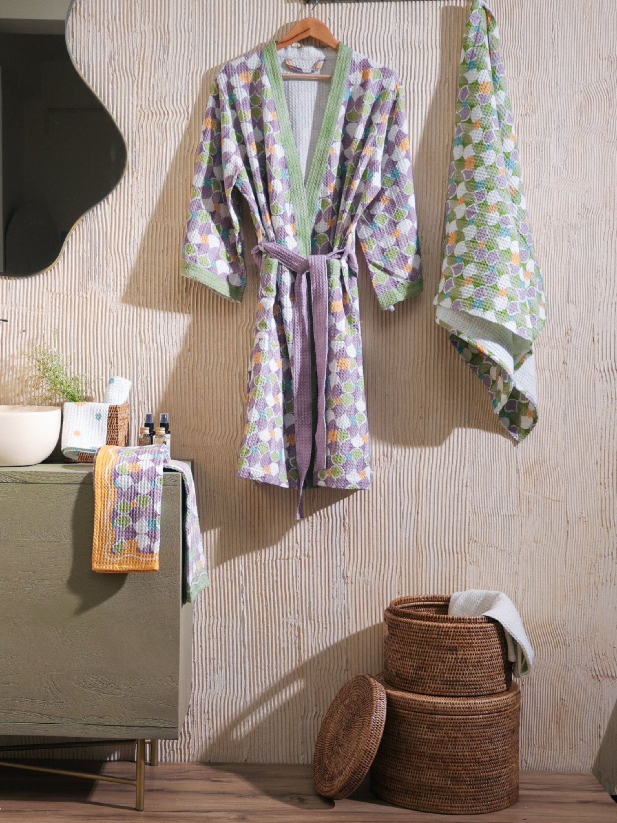 Mosiac Purple Bathrobe