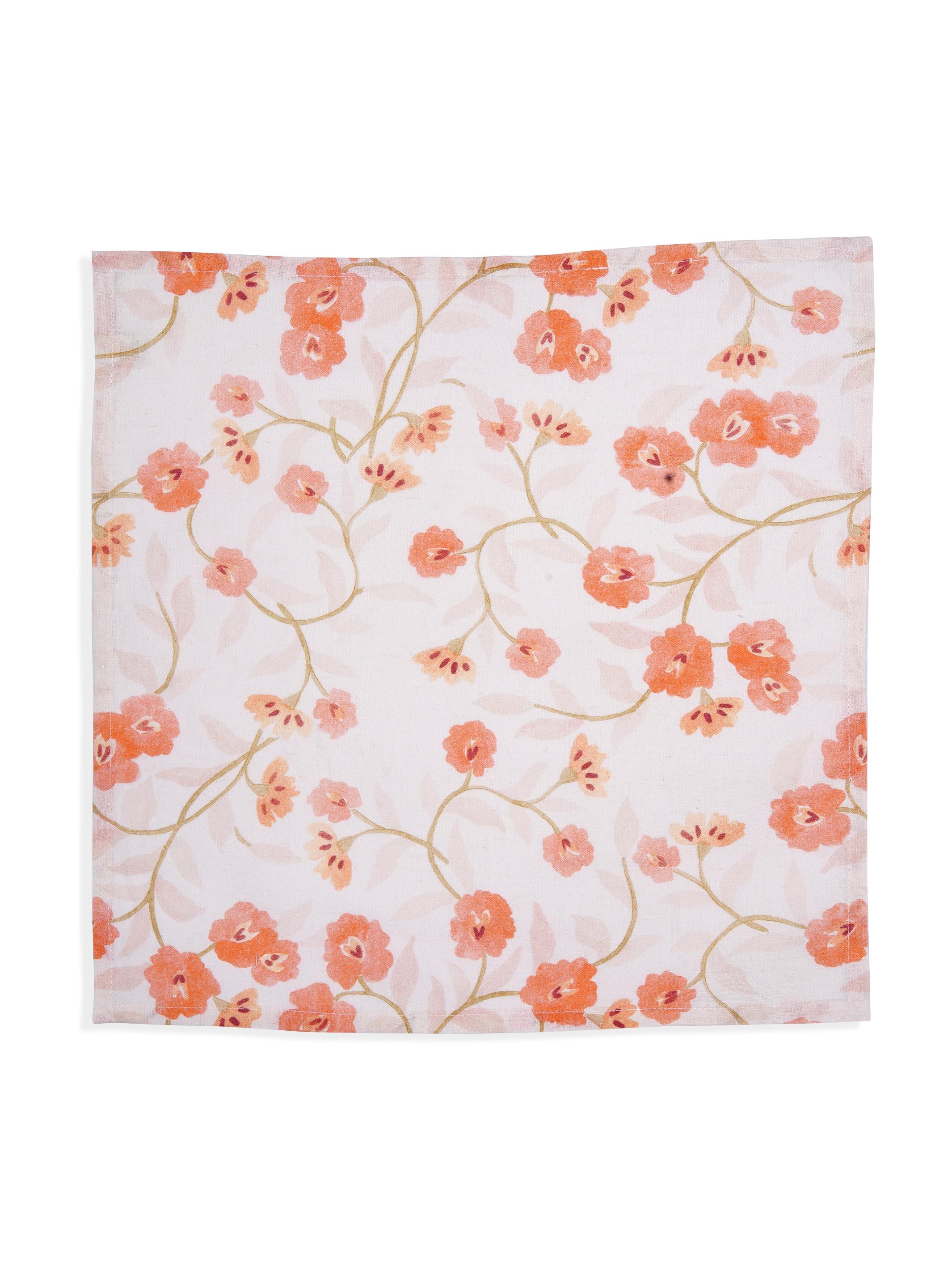 Set Of 2 - Mimo Flower Cotton Napkin