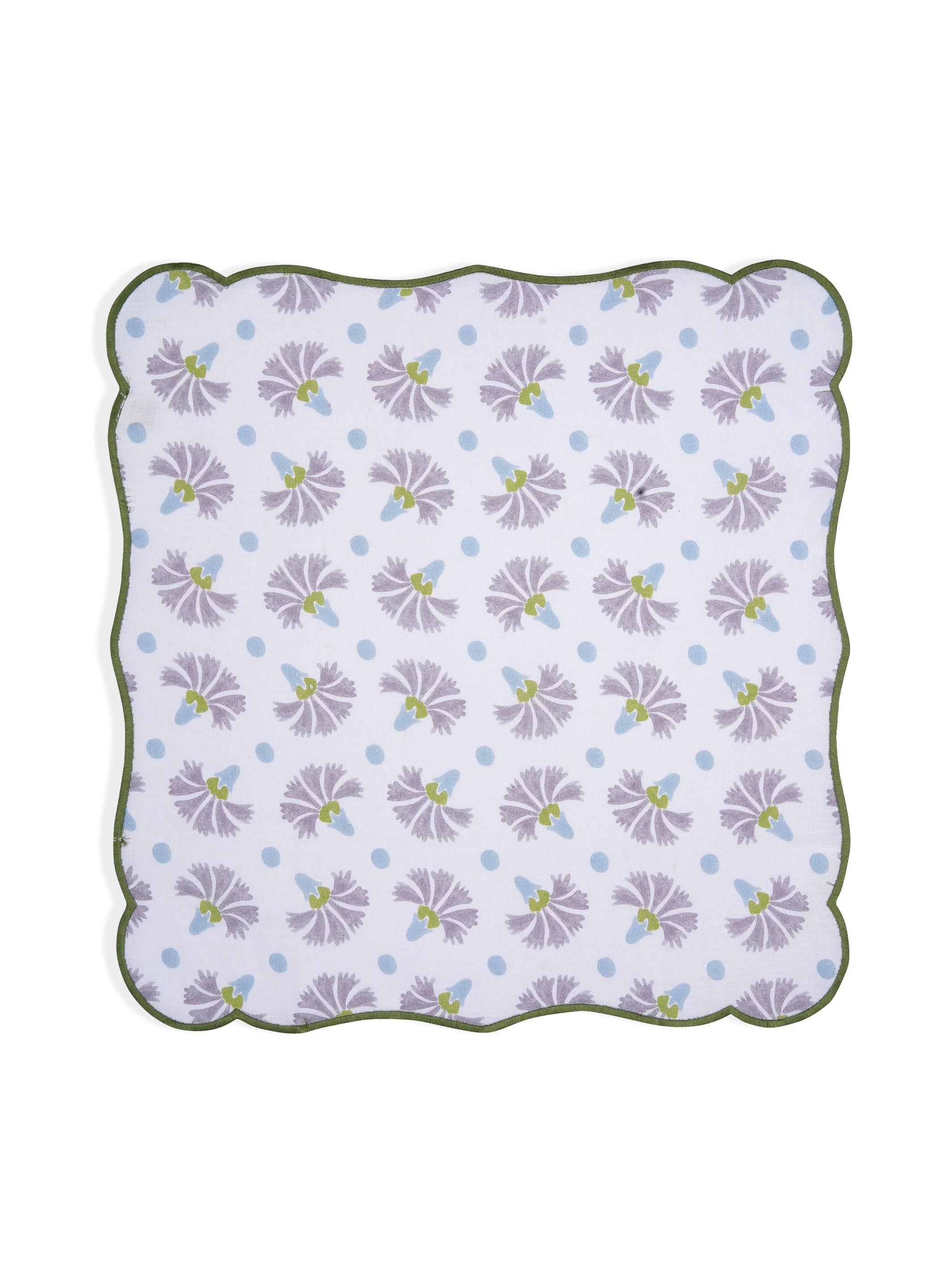 Set Of 2 - Raahat Buds Mauve Cotton Napkin
