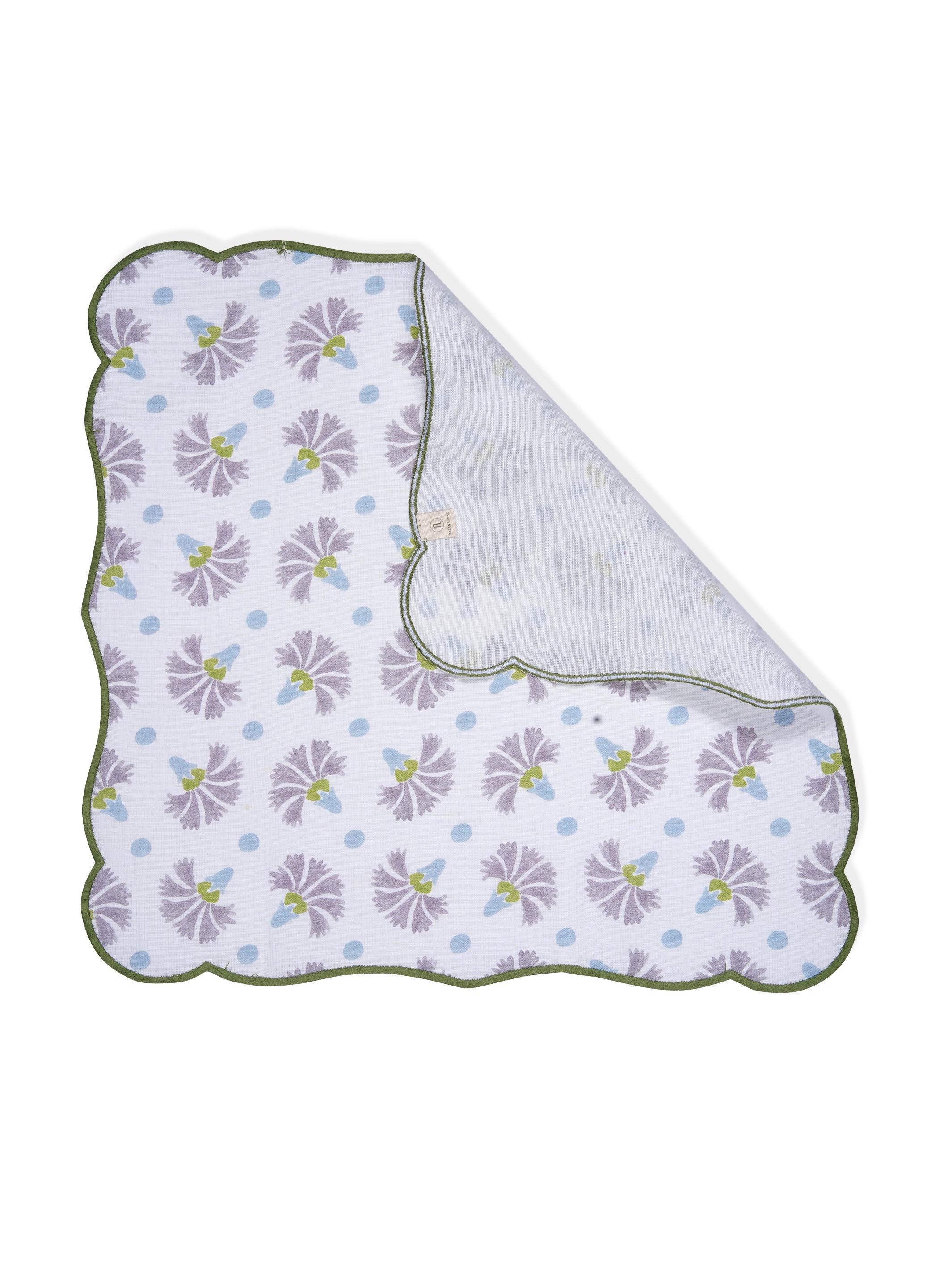 Set Of 2 - Raahat Buds Mauve Cotton Napkin