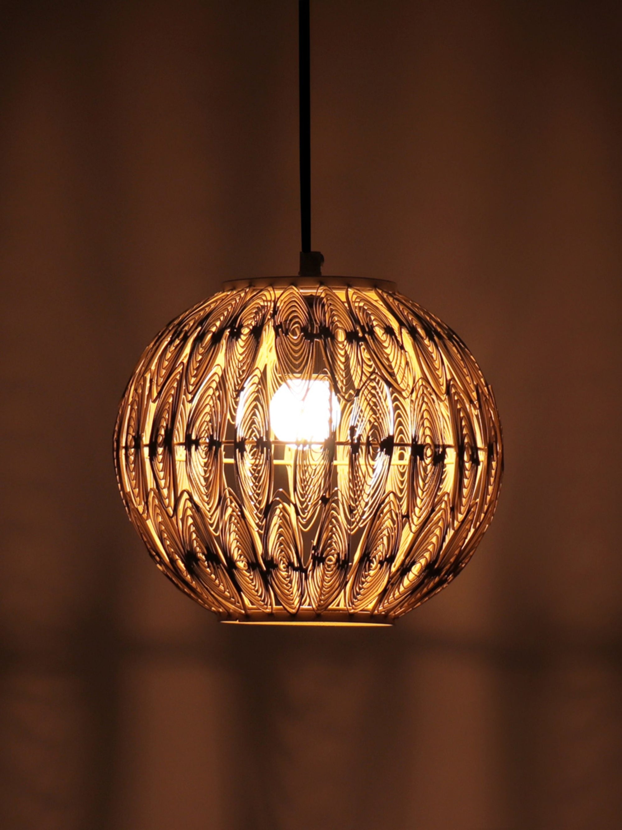 Tena Round Quilled Hanging Lamp