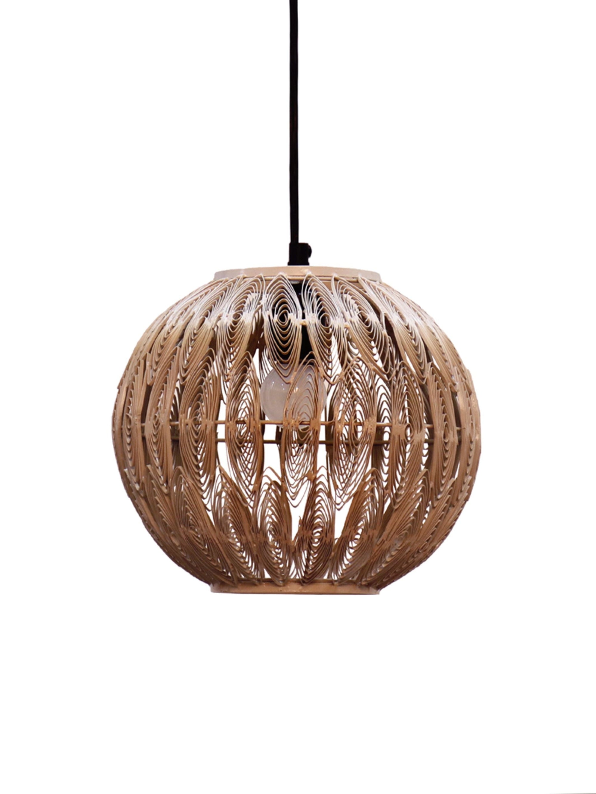 Tena Round Quilled Hanging Lamp