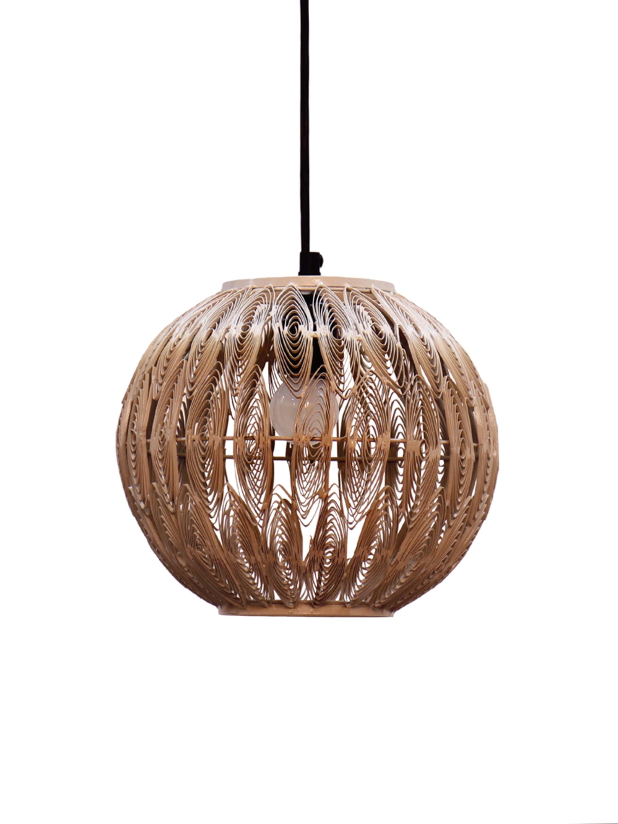 Tena Round Quilled Hanging Lamp